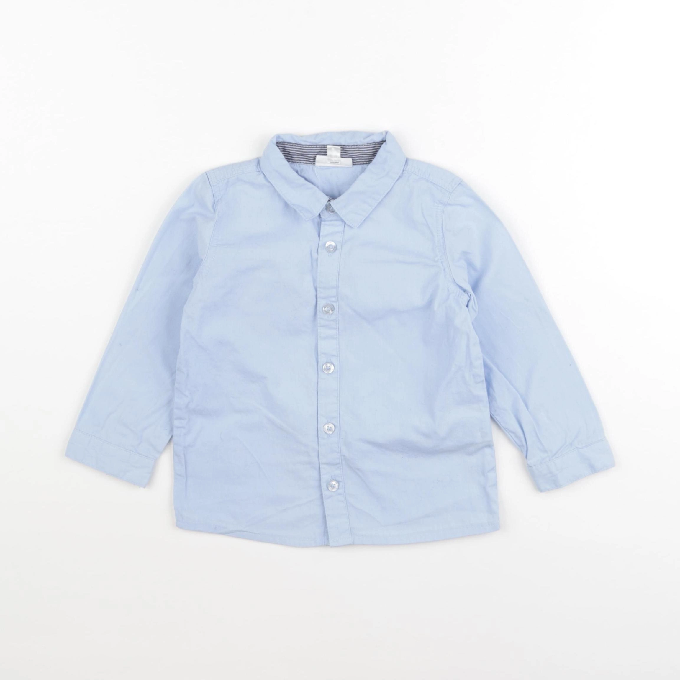 Vertbaudet - chemise bleu - 2 ans