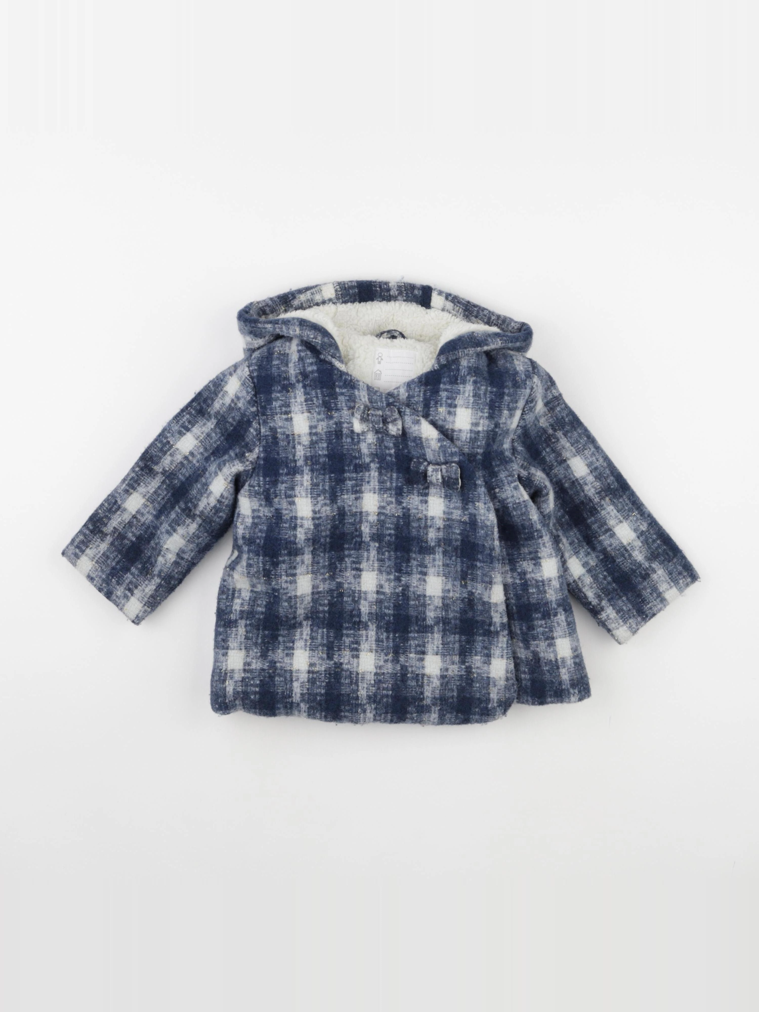 Vertbaudet - manteau bleu, or - 18 mois