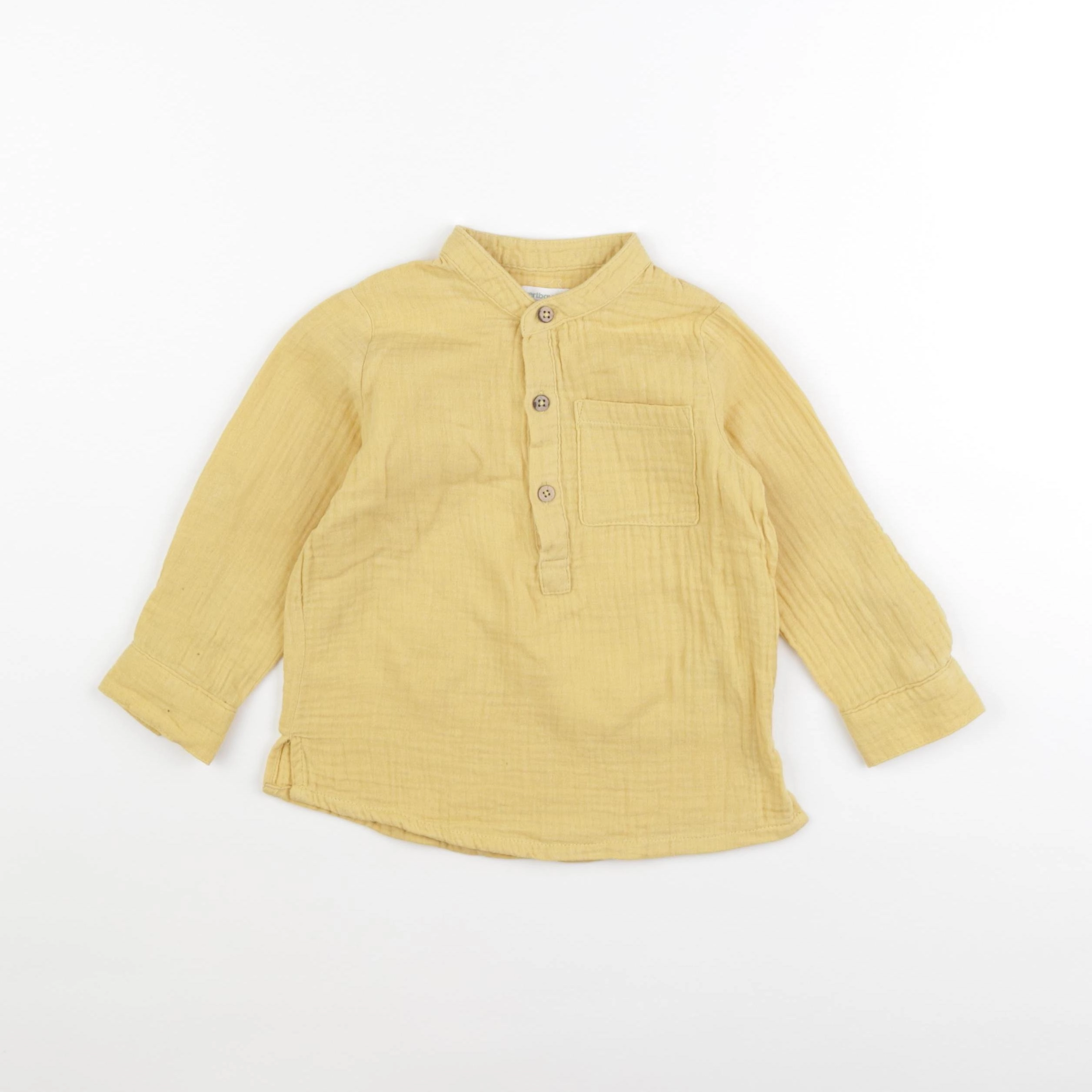 Vertbaudet - chemise jaune - 3 ans