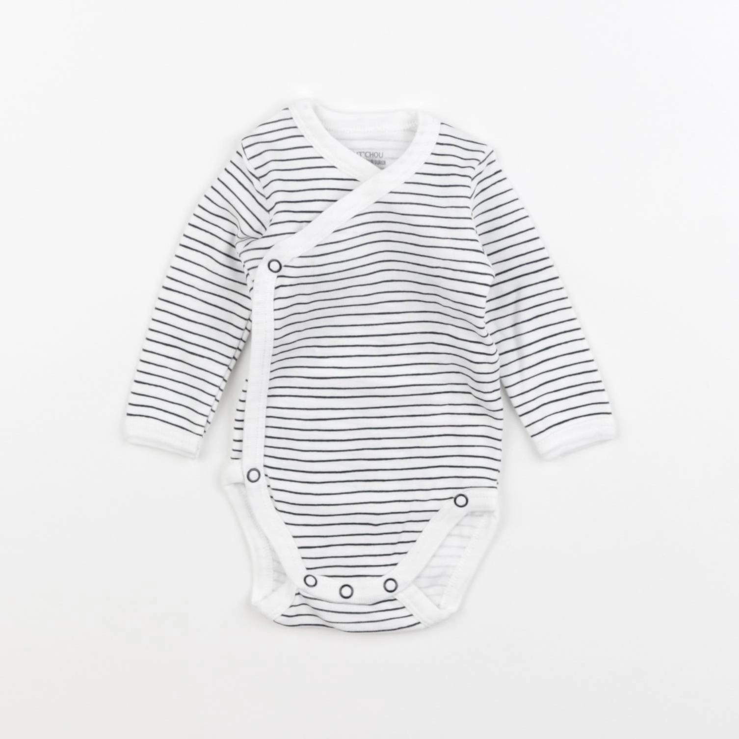 Boutchou - body blanc, bleu - 1 mois
