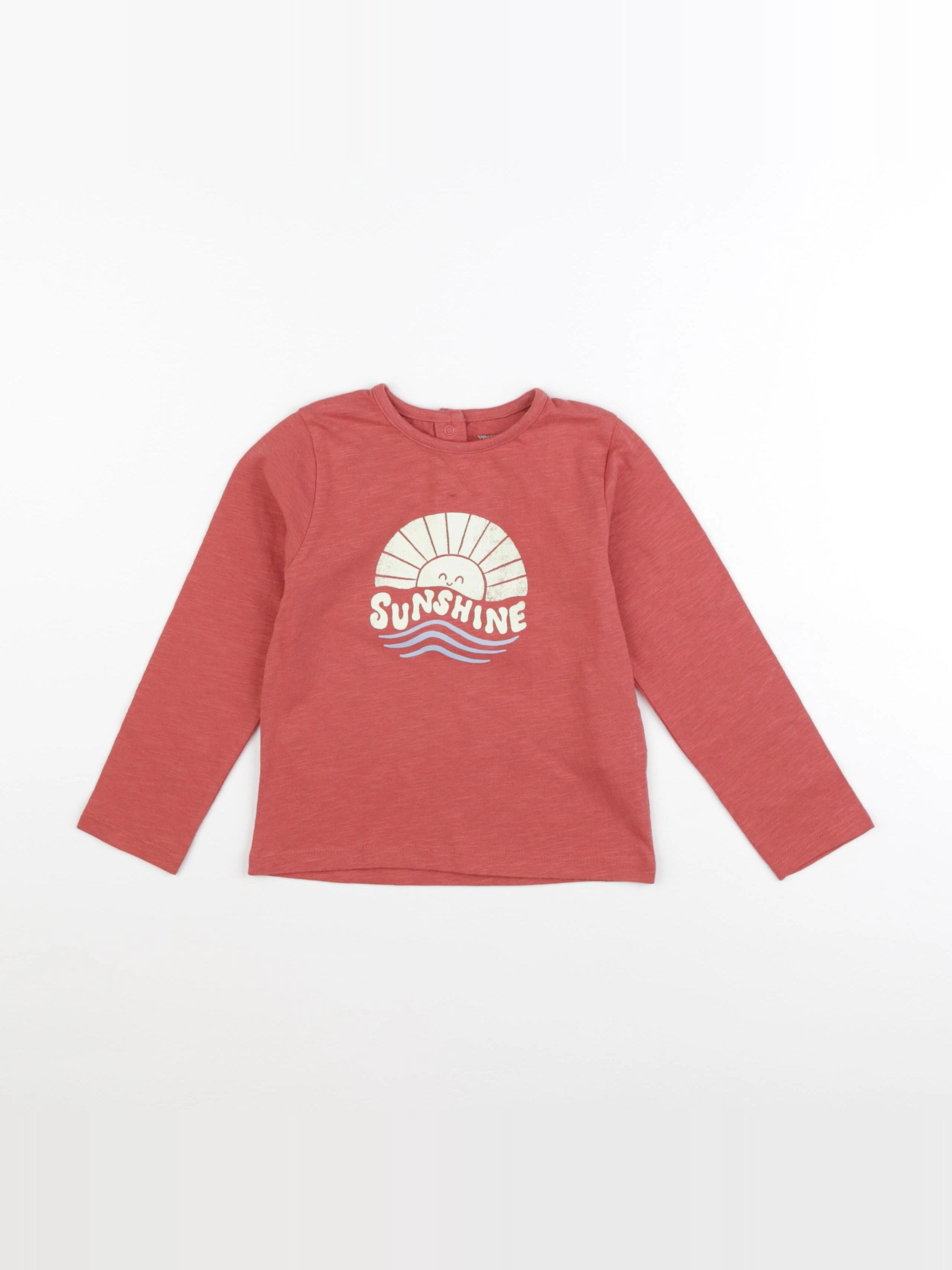 Vertbaudet - tee-shirt rouge - 3 ans