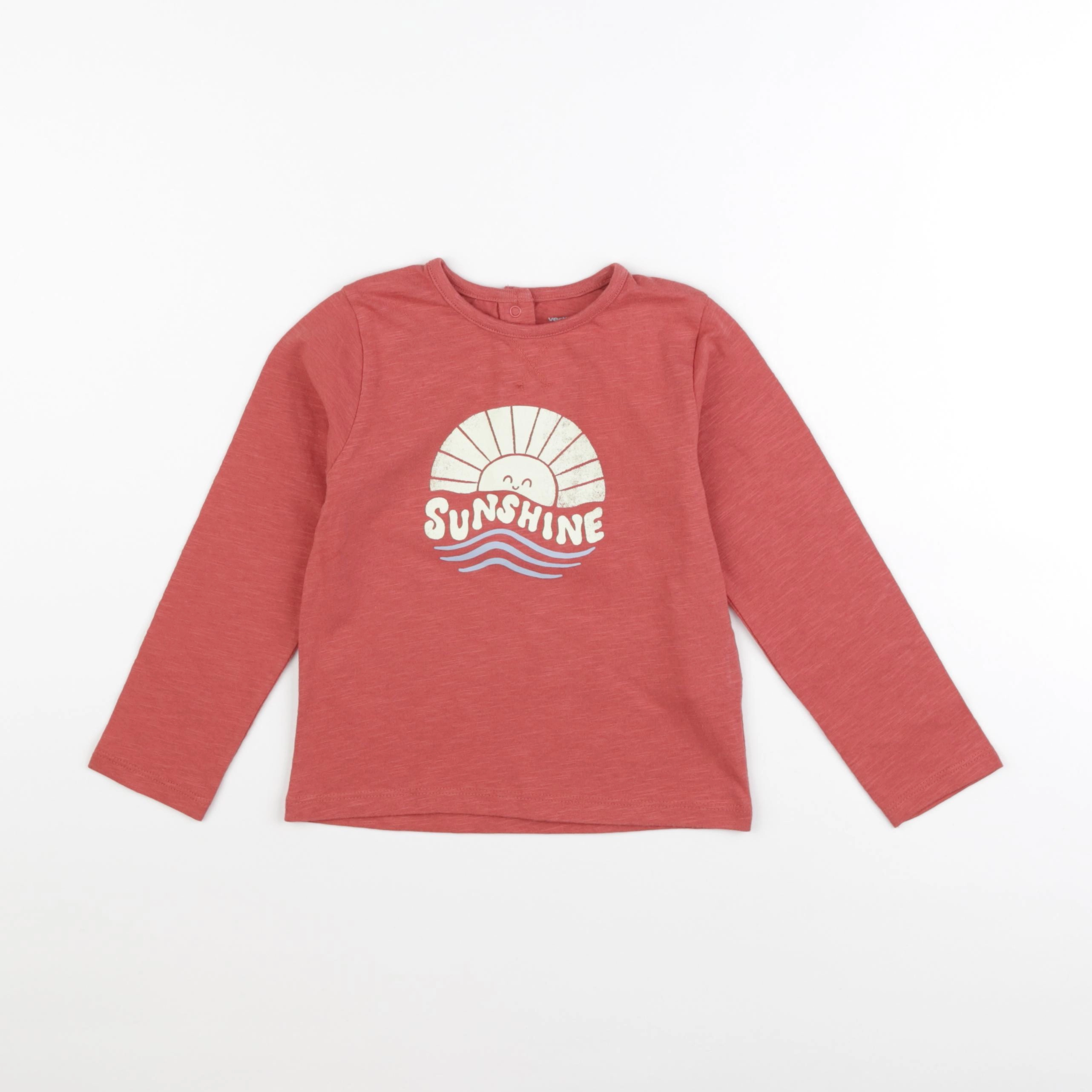 Vertbaudet - tee-shirt rouge - 3 ans