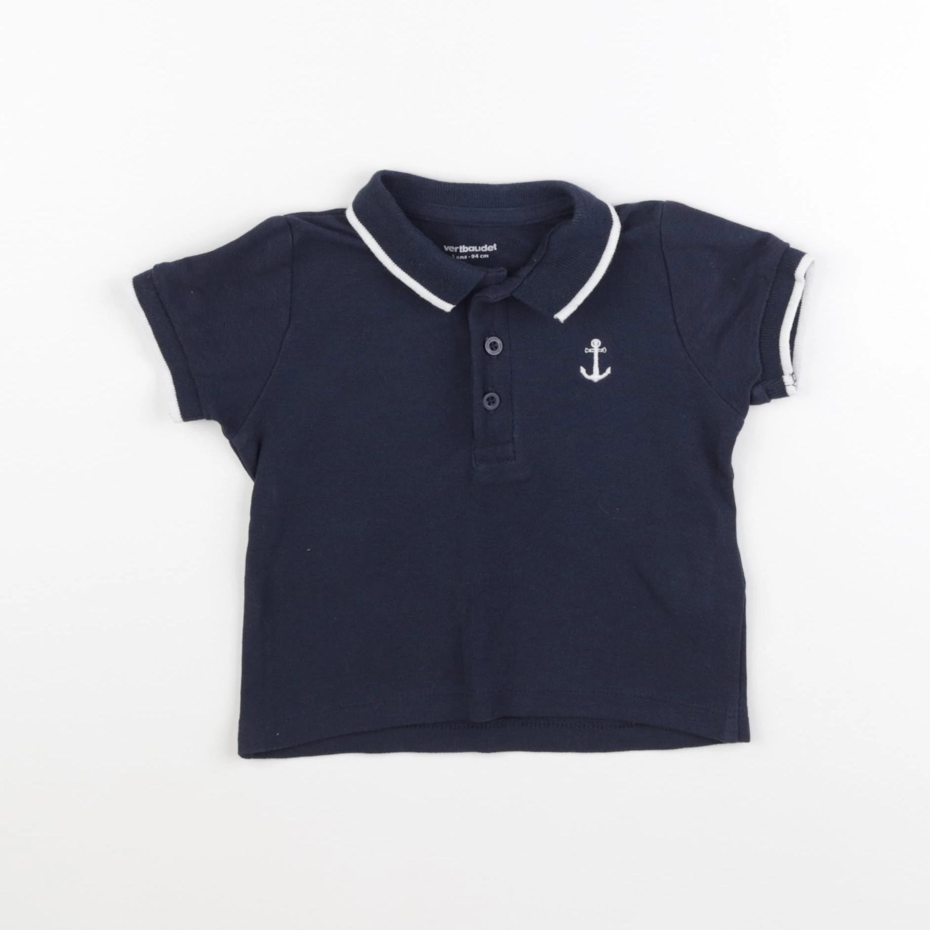 Vertbaudet - polo bleu - 3 ans