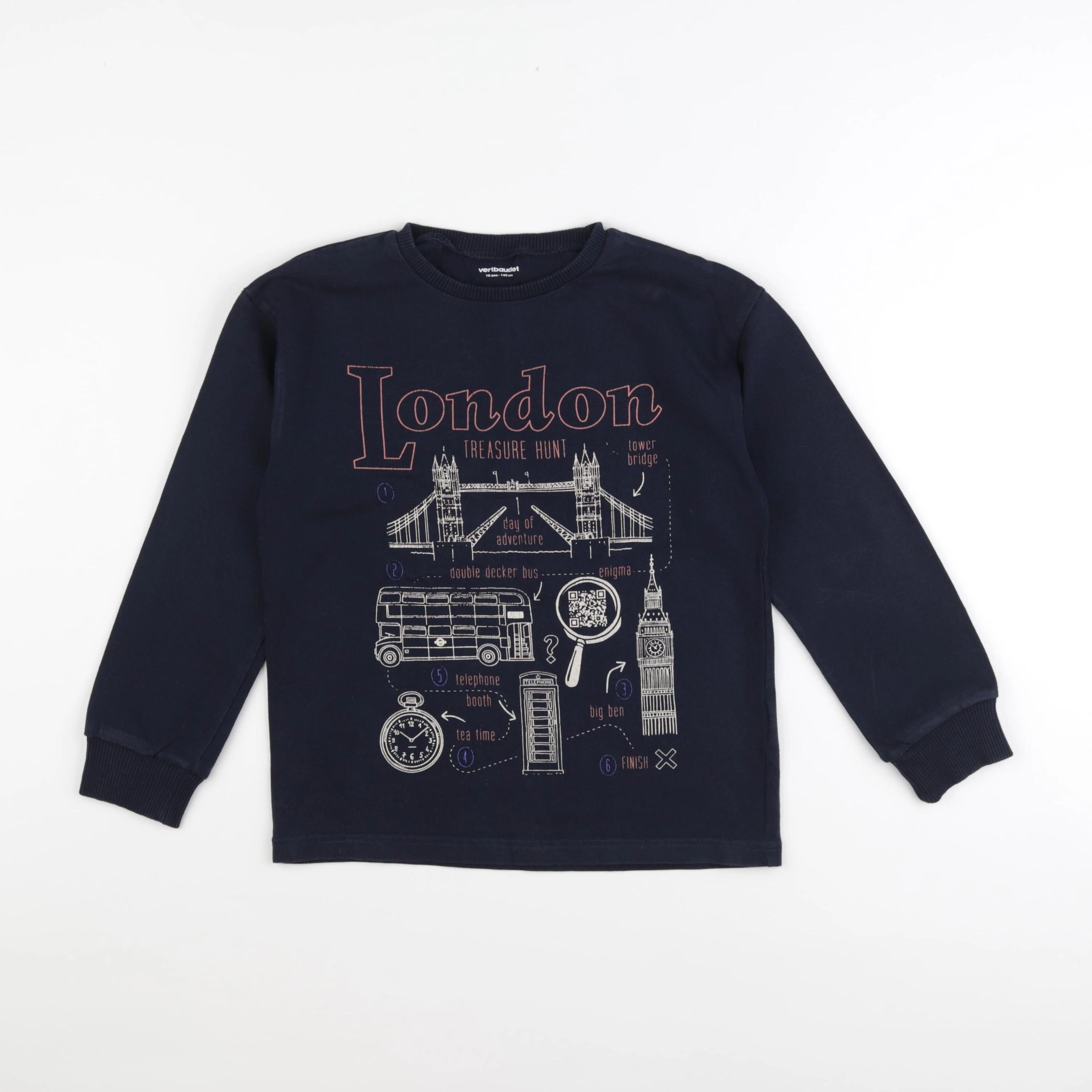 Vertbaudet - tee-shirt bleu - 10 ans