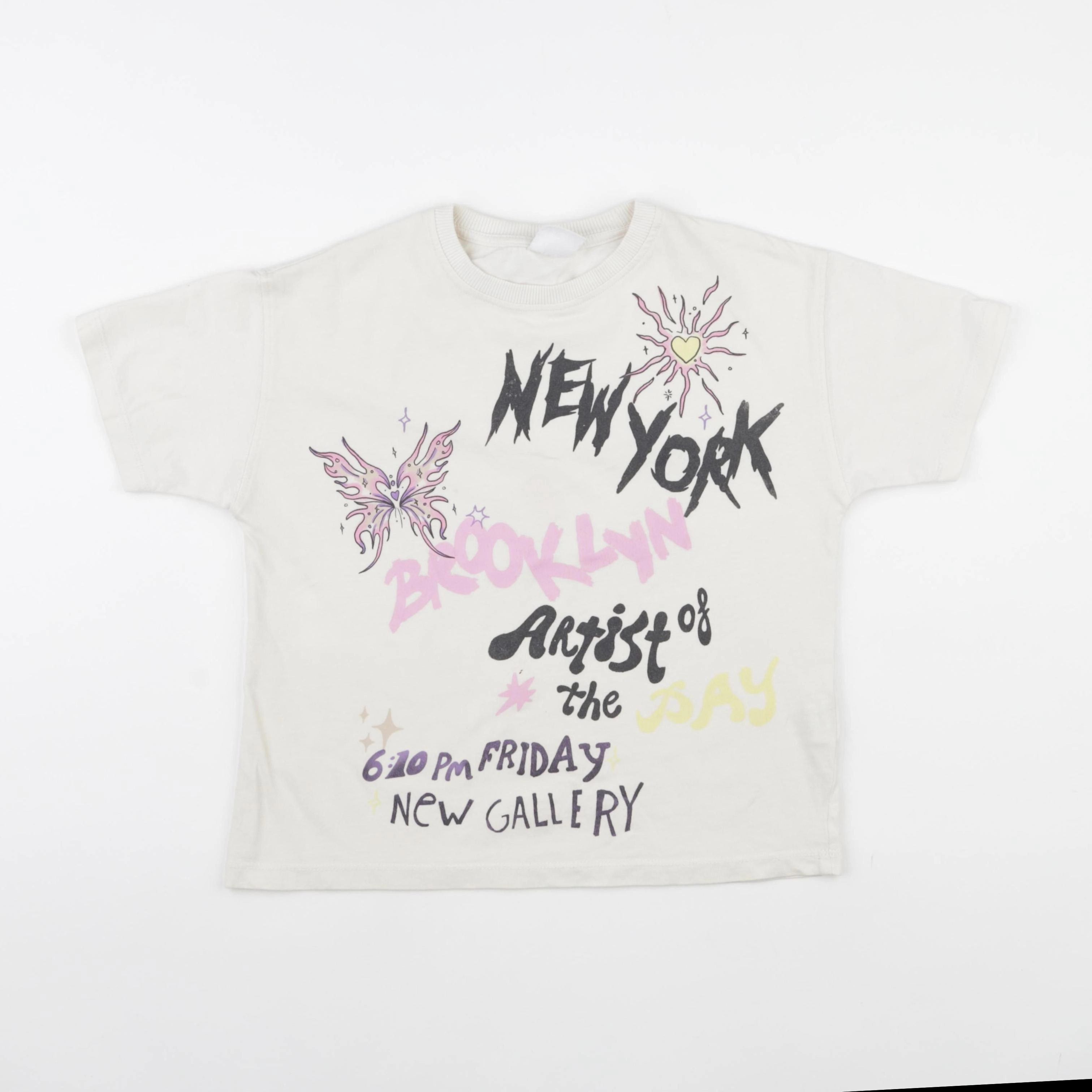 Zara - tee-shirt beige - 8/9 ans