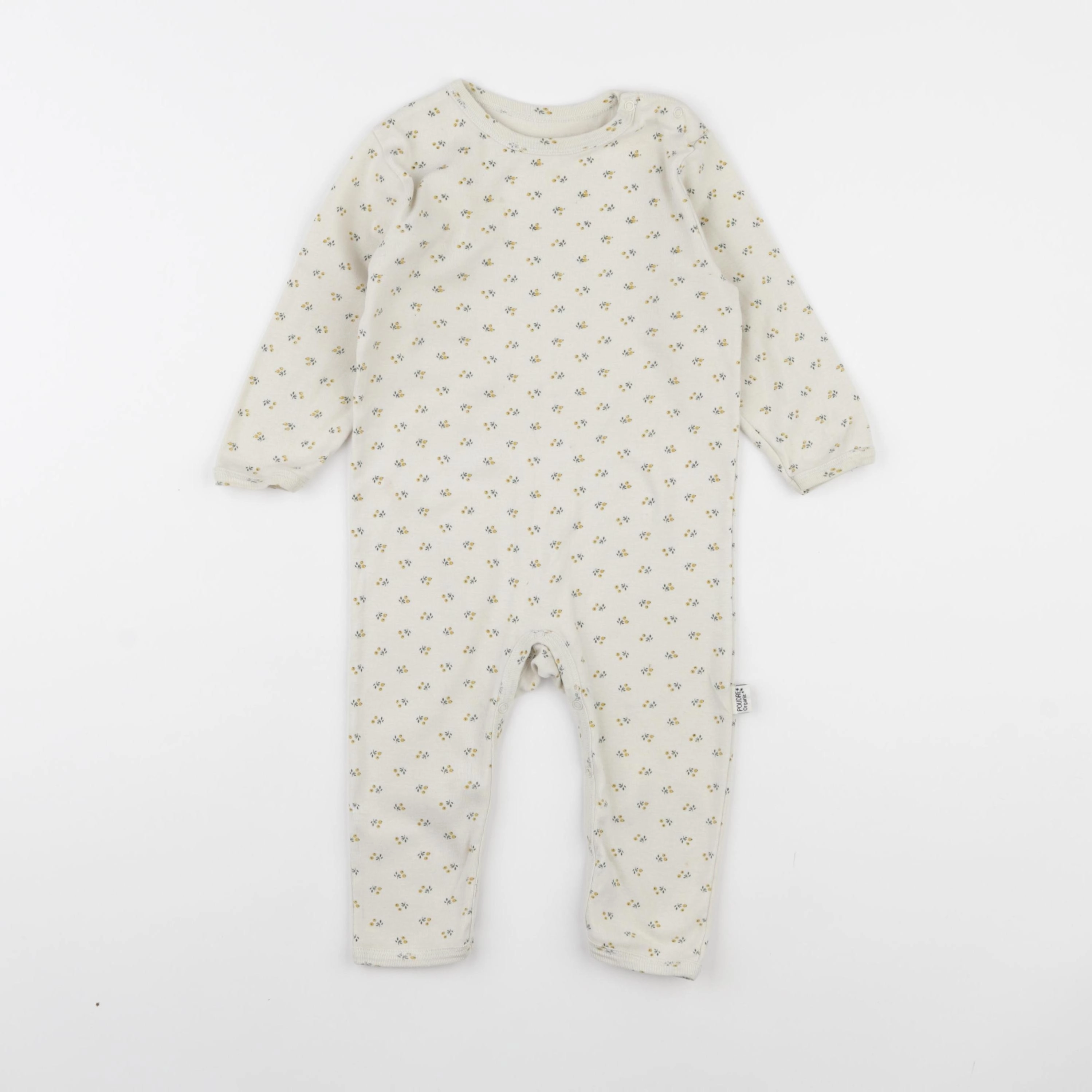 Poudre Organic - pyjama coton beige - 12 mois