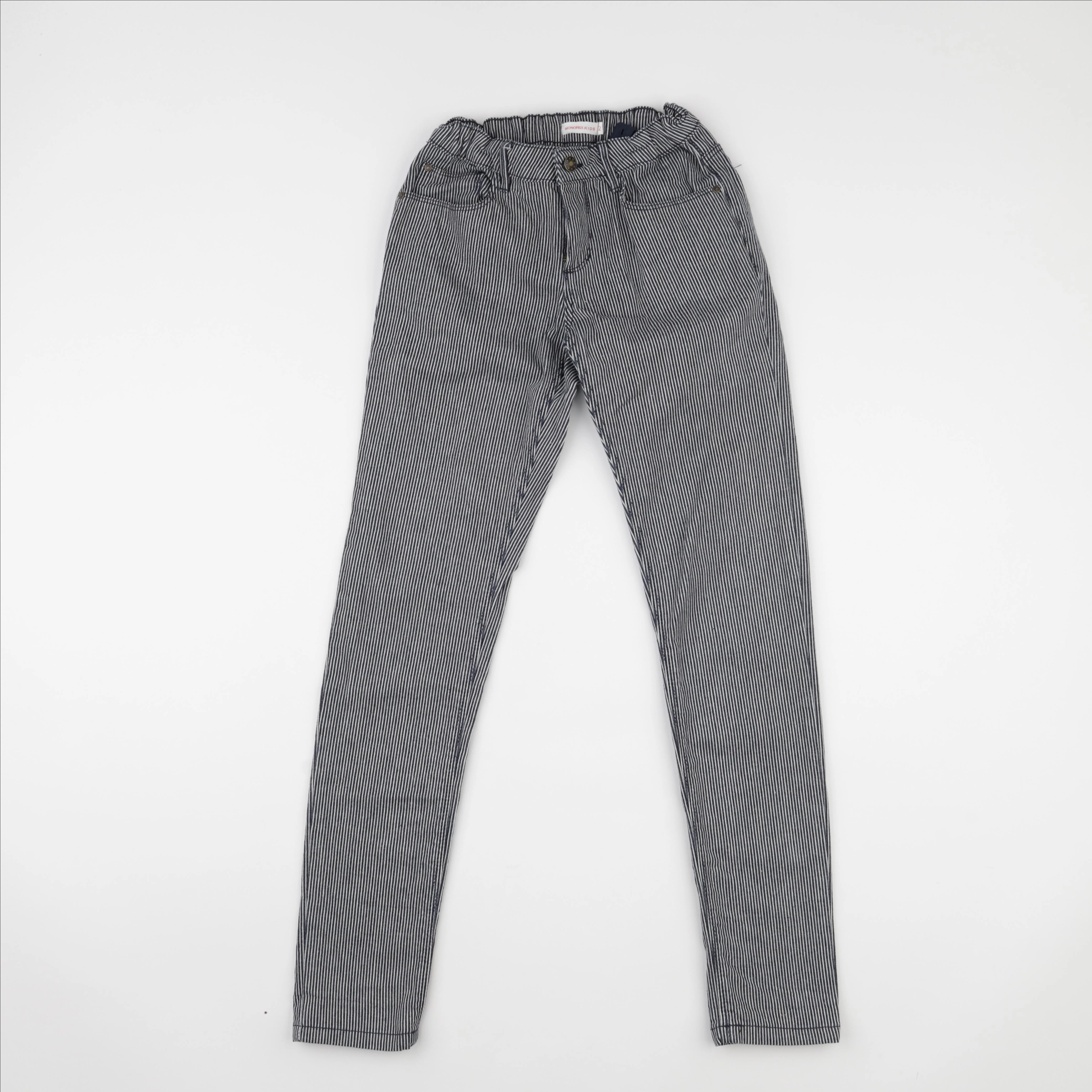 Monoprix - jean bleu, blanc - 12 ans