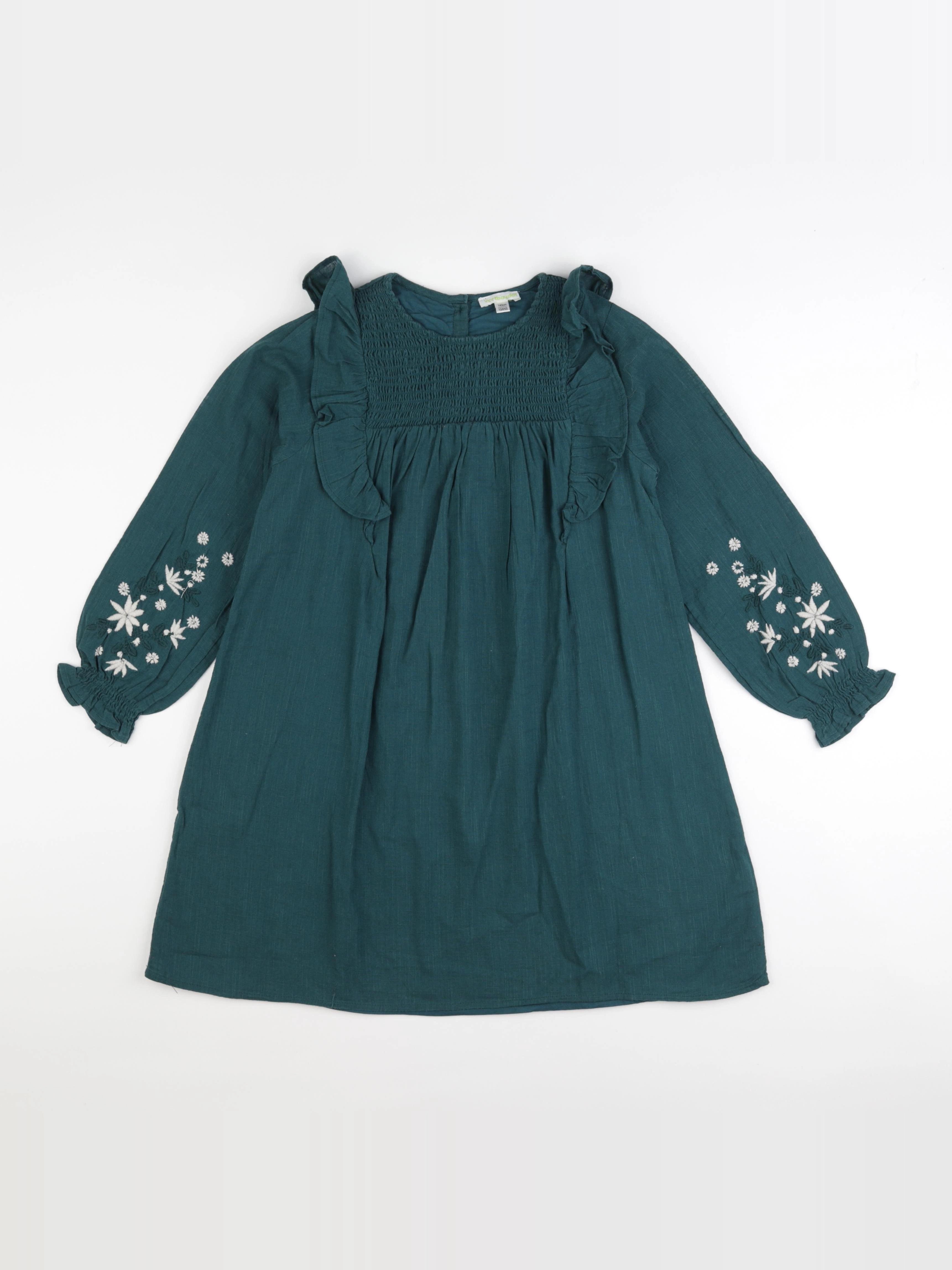 Vertbaudet - robe vert - 10 ans