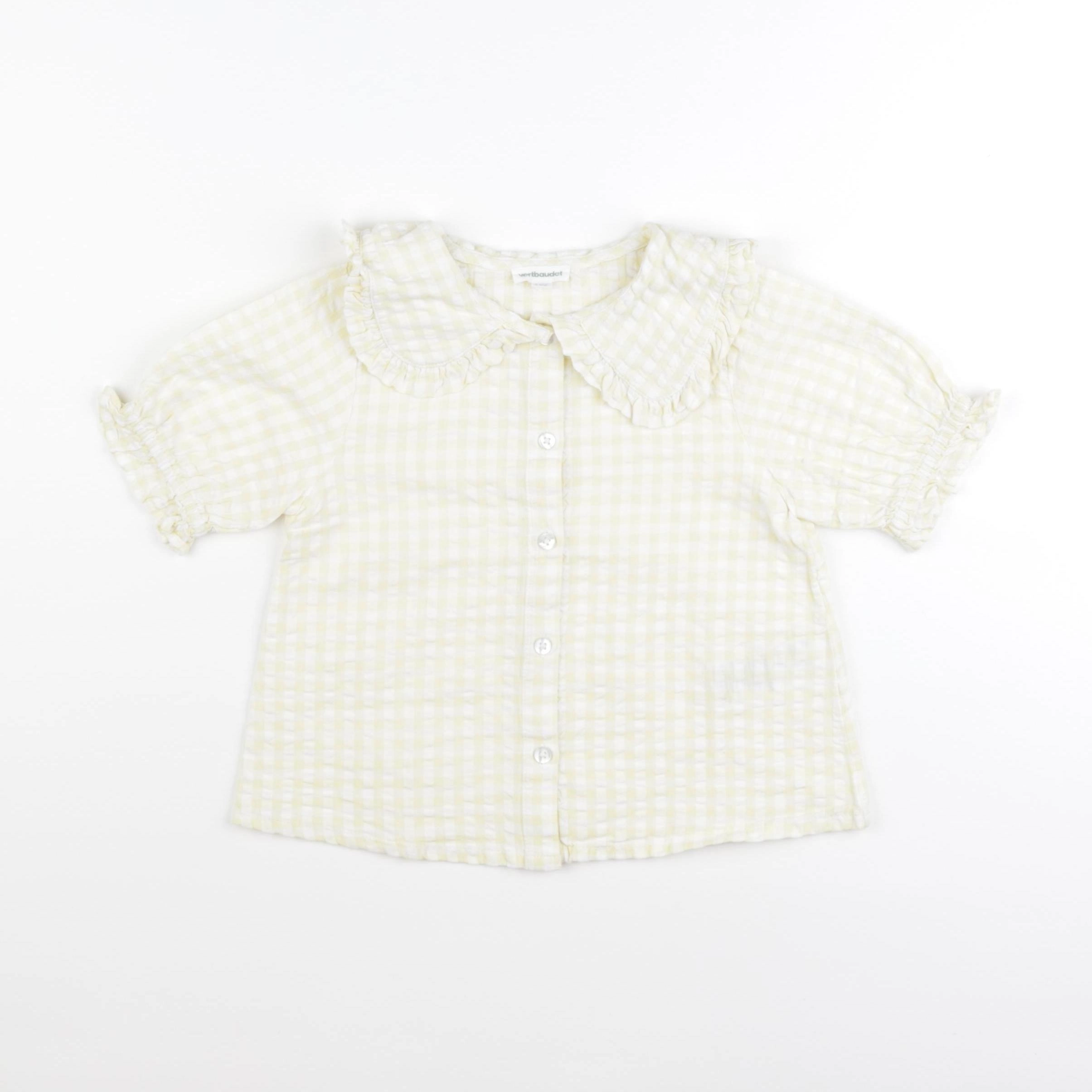 Vertbaudet - blouse blanc, jaune - 5 ans