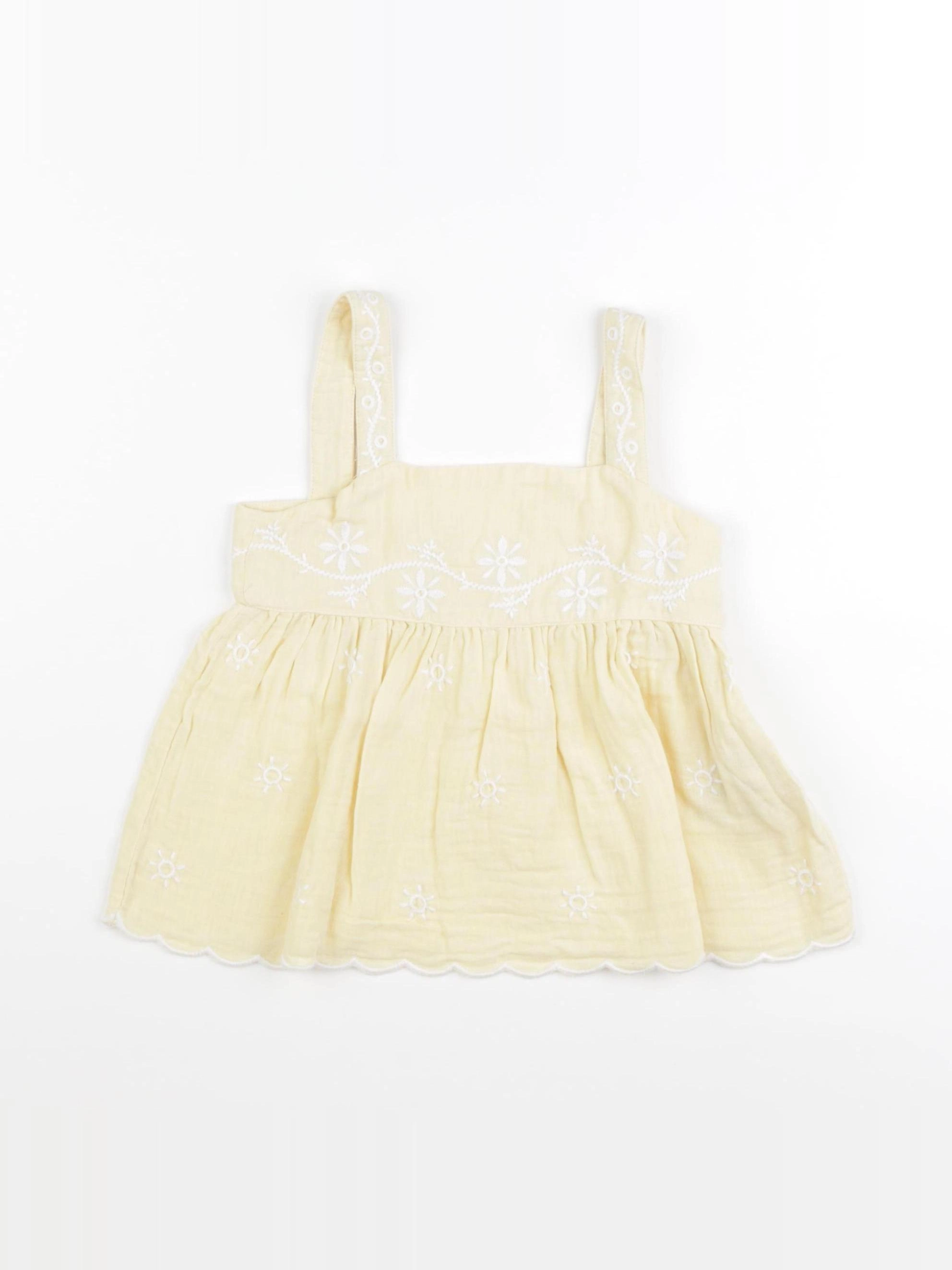 Vertbaudet - blouse jaune - 4/5 ans