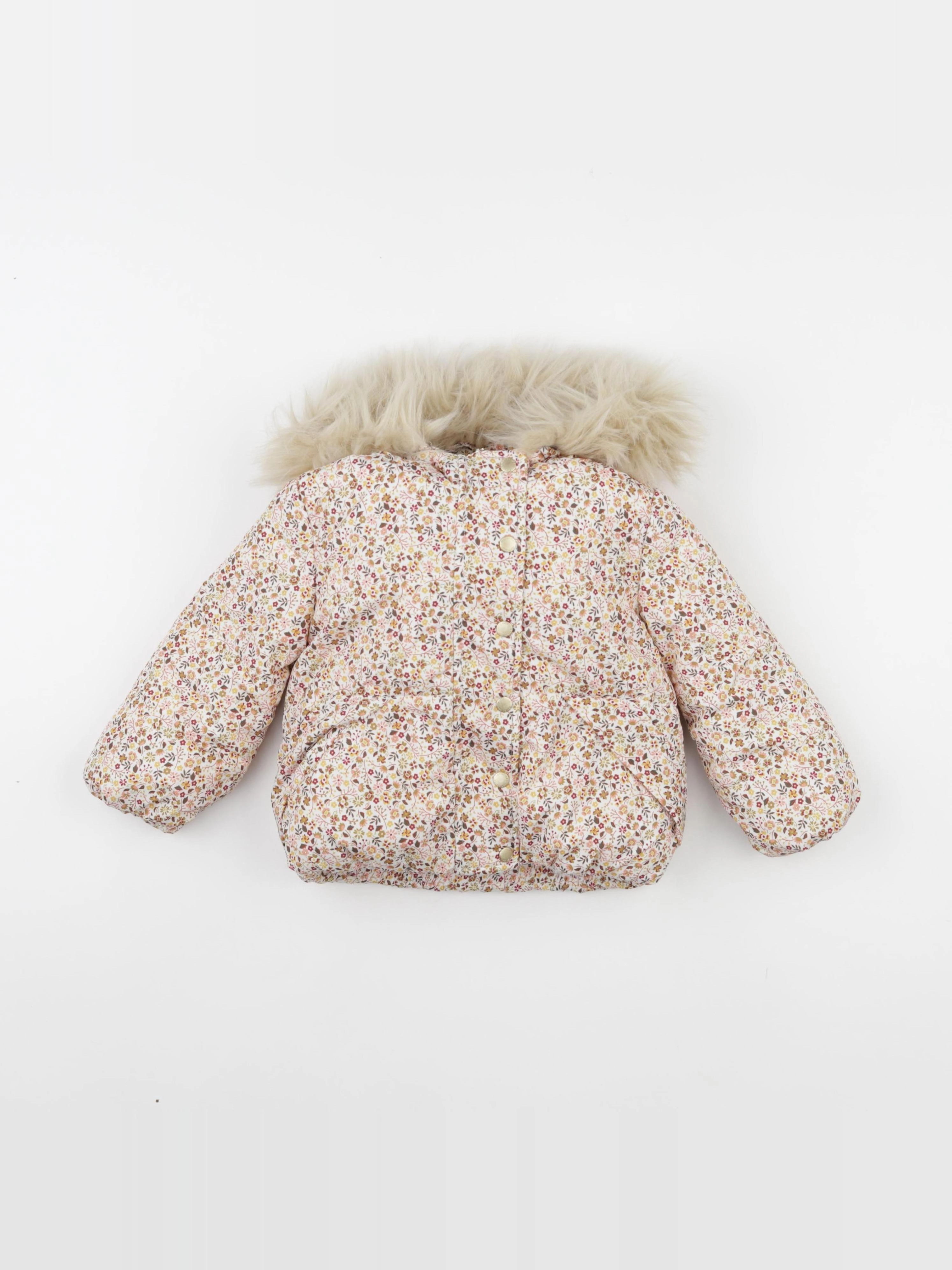 Vertbaudet - doudoune rose, jaune - 2 ans
