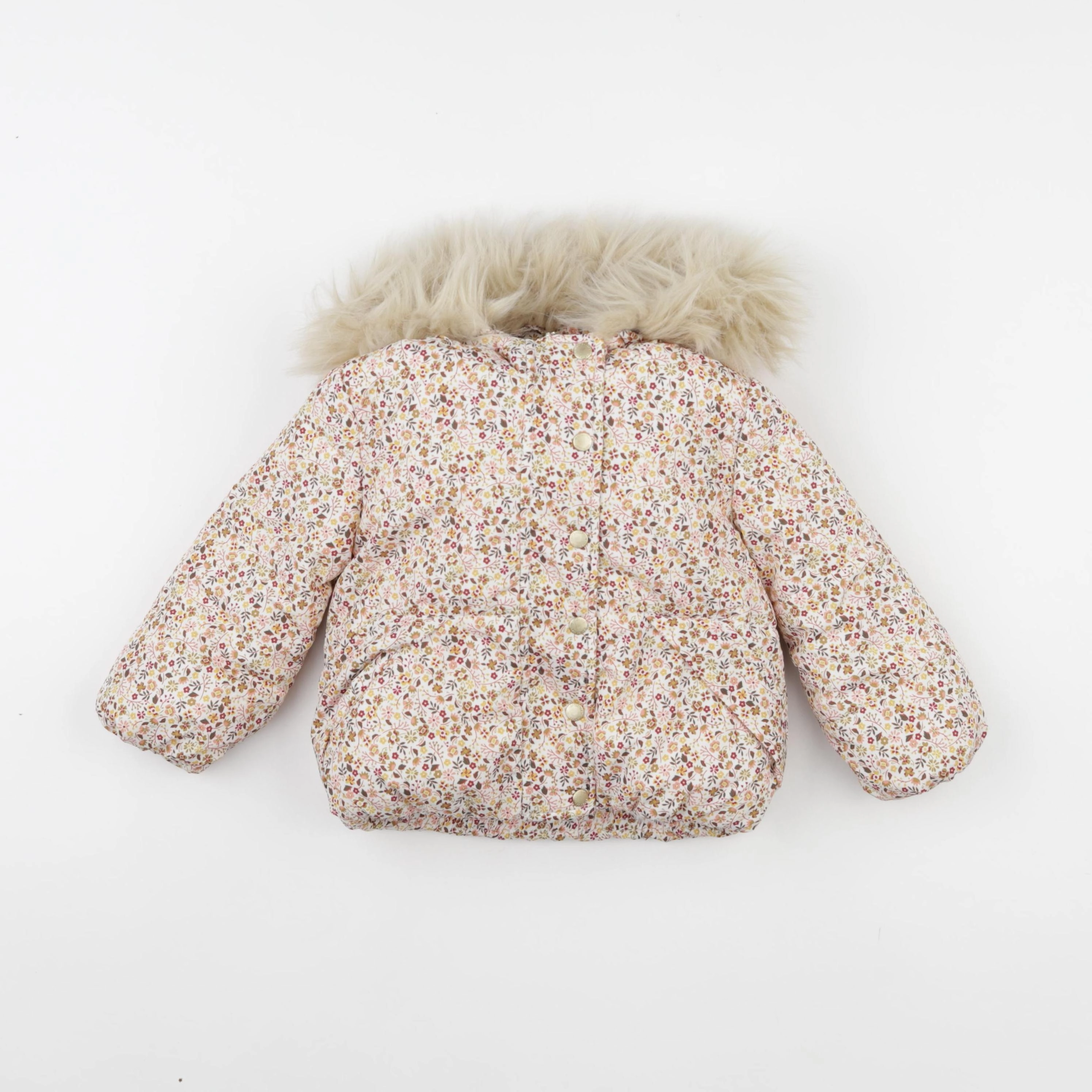 Vertbaudet - doudoune rose, jaune - 2 ans