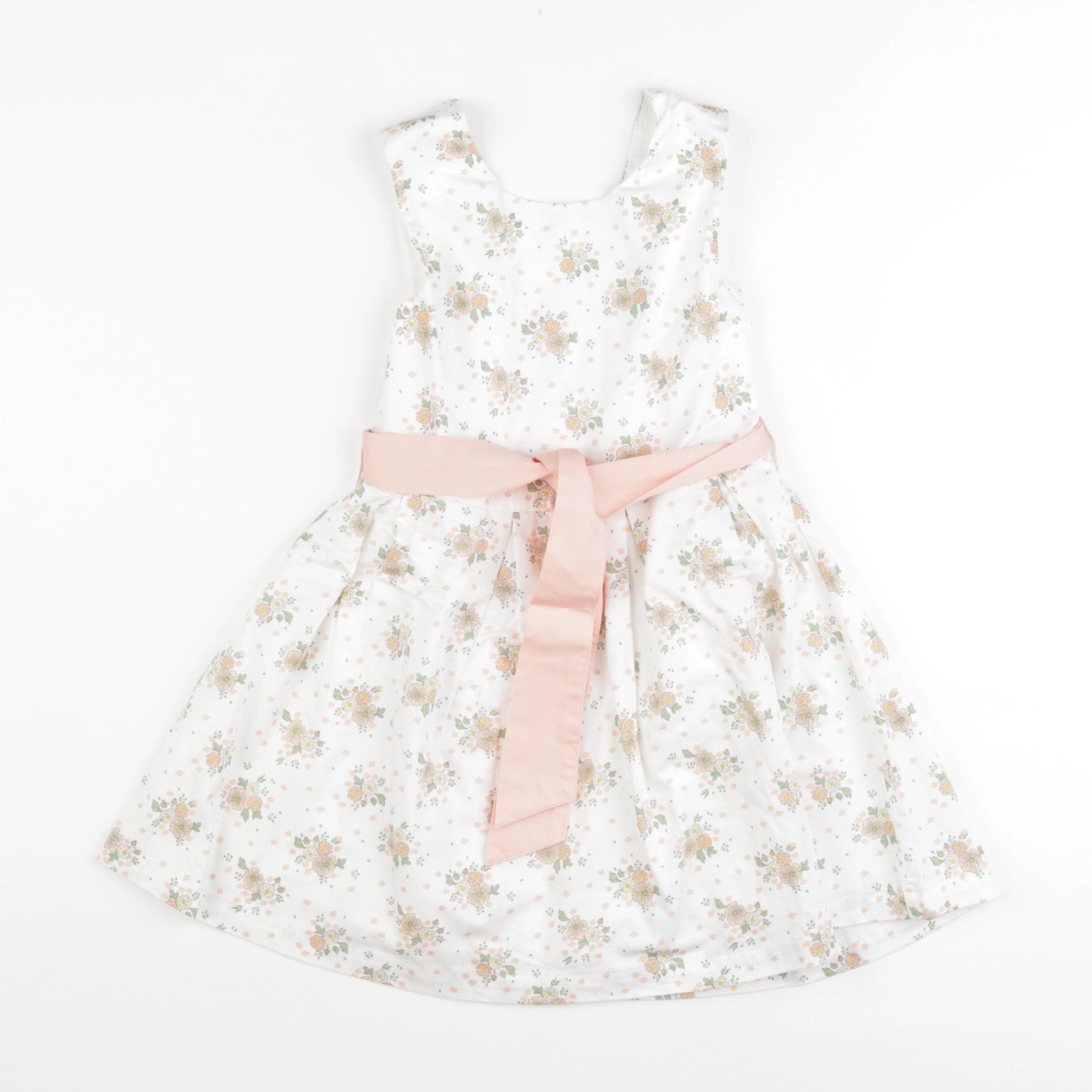 Vertbaudet - robe blanc, rose - 5 ans