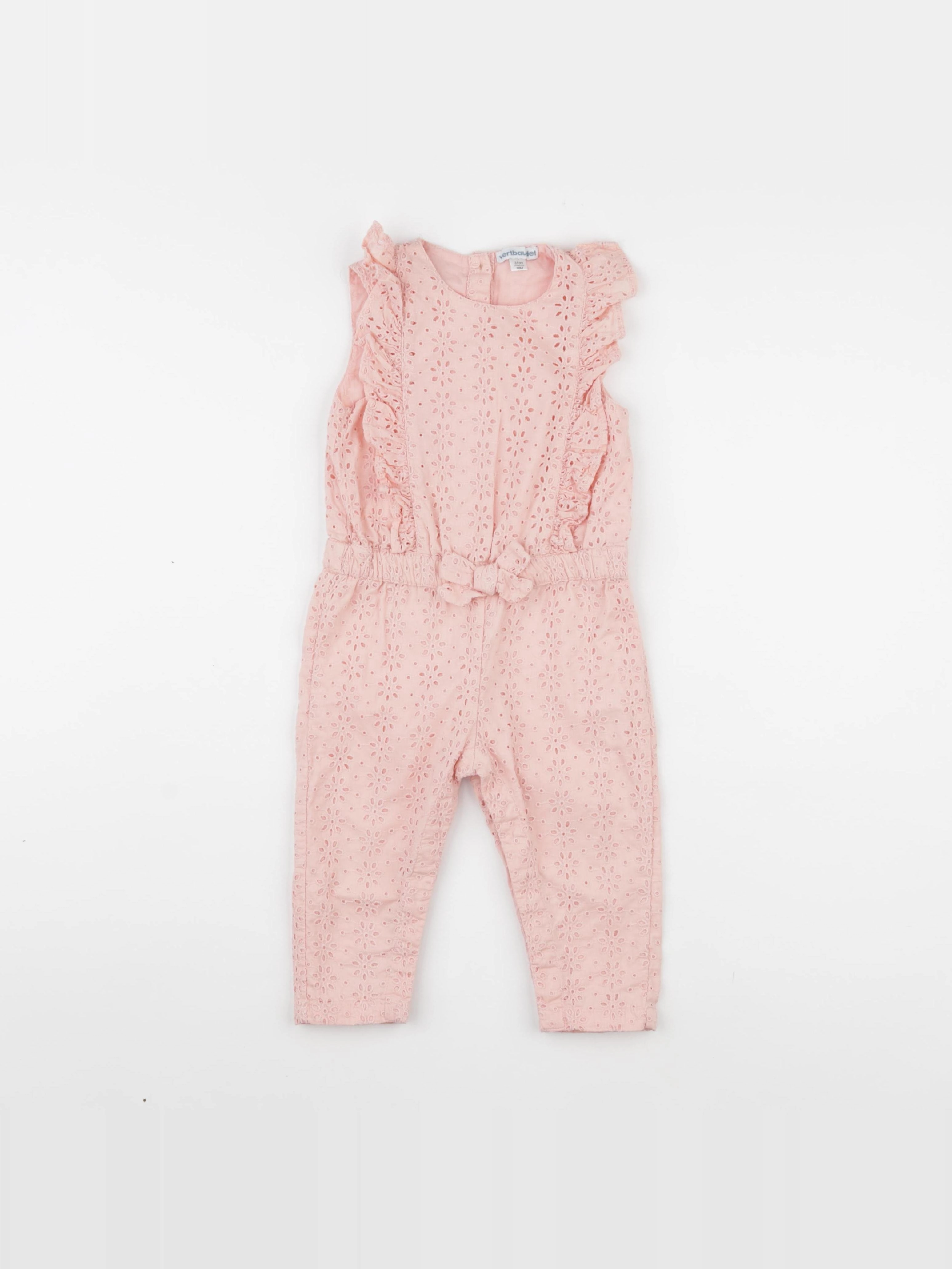 Vertbaudet - combinaison rose - 18 mois