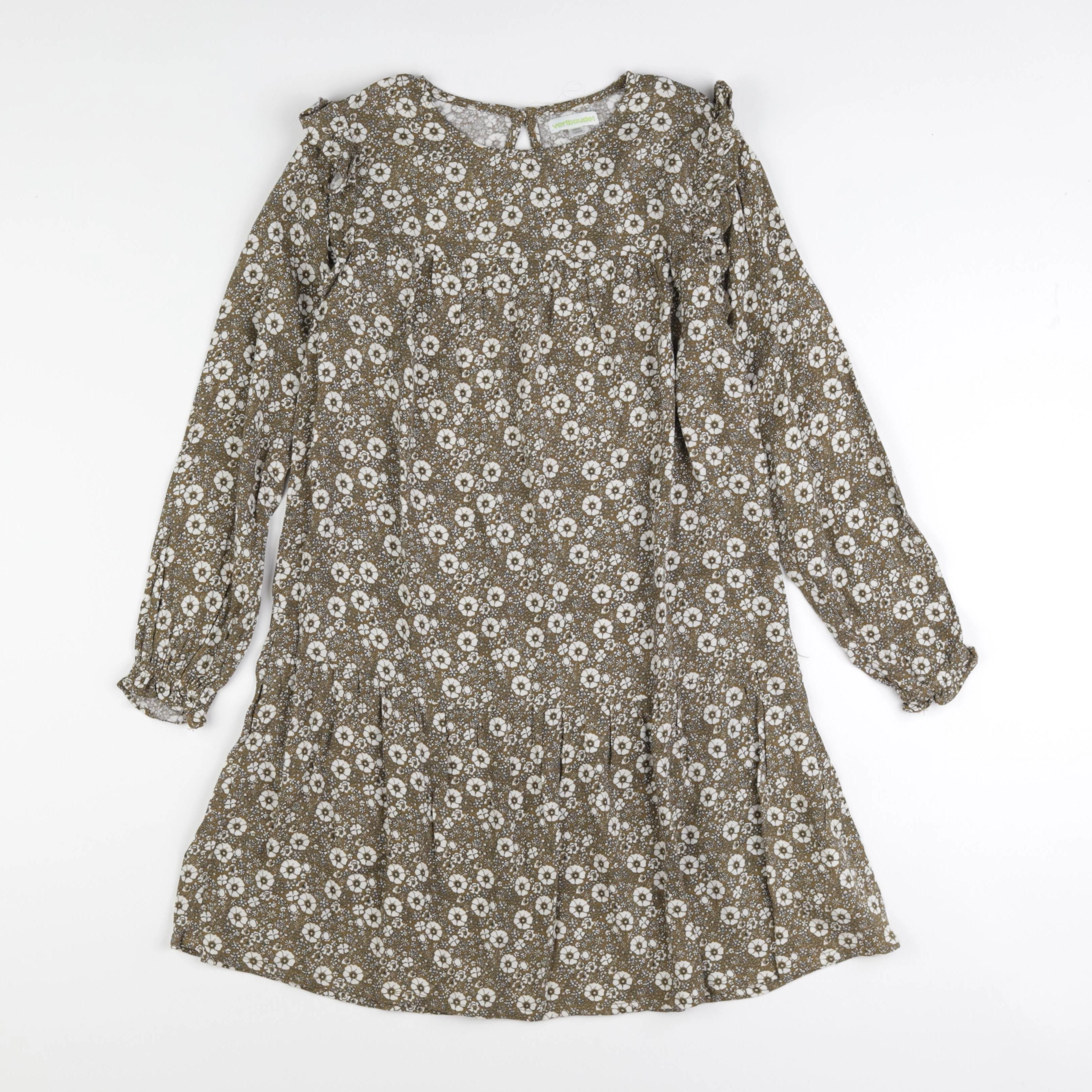 Vertbaudet - robe blanc, vert - 10 ans