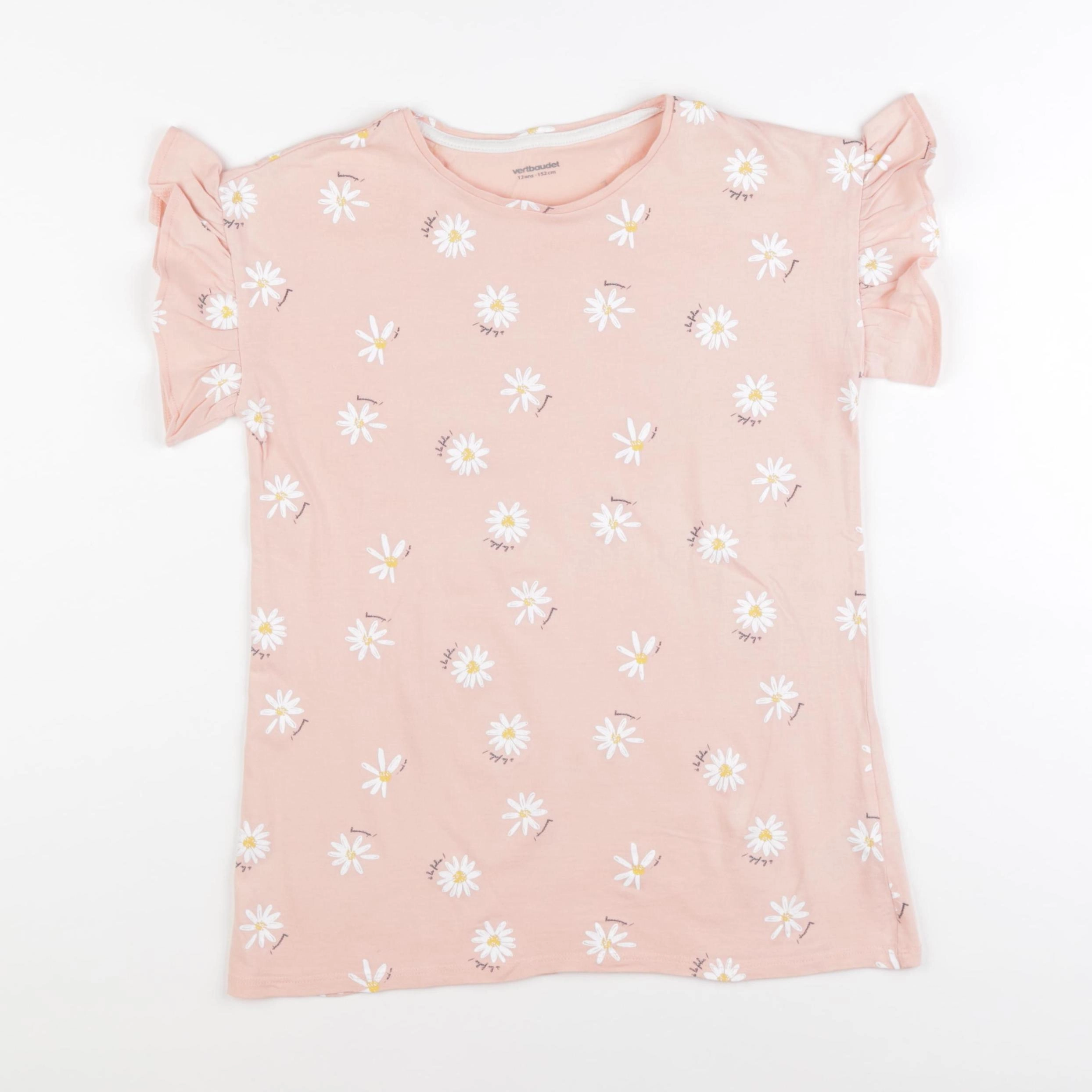 Vertbaudet - tee-shirt rose - 12 ans