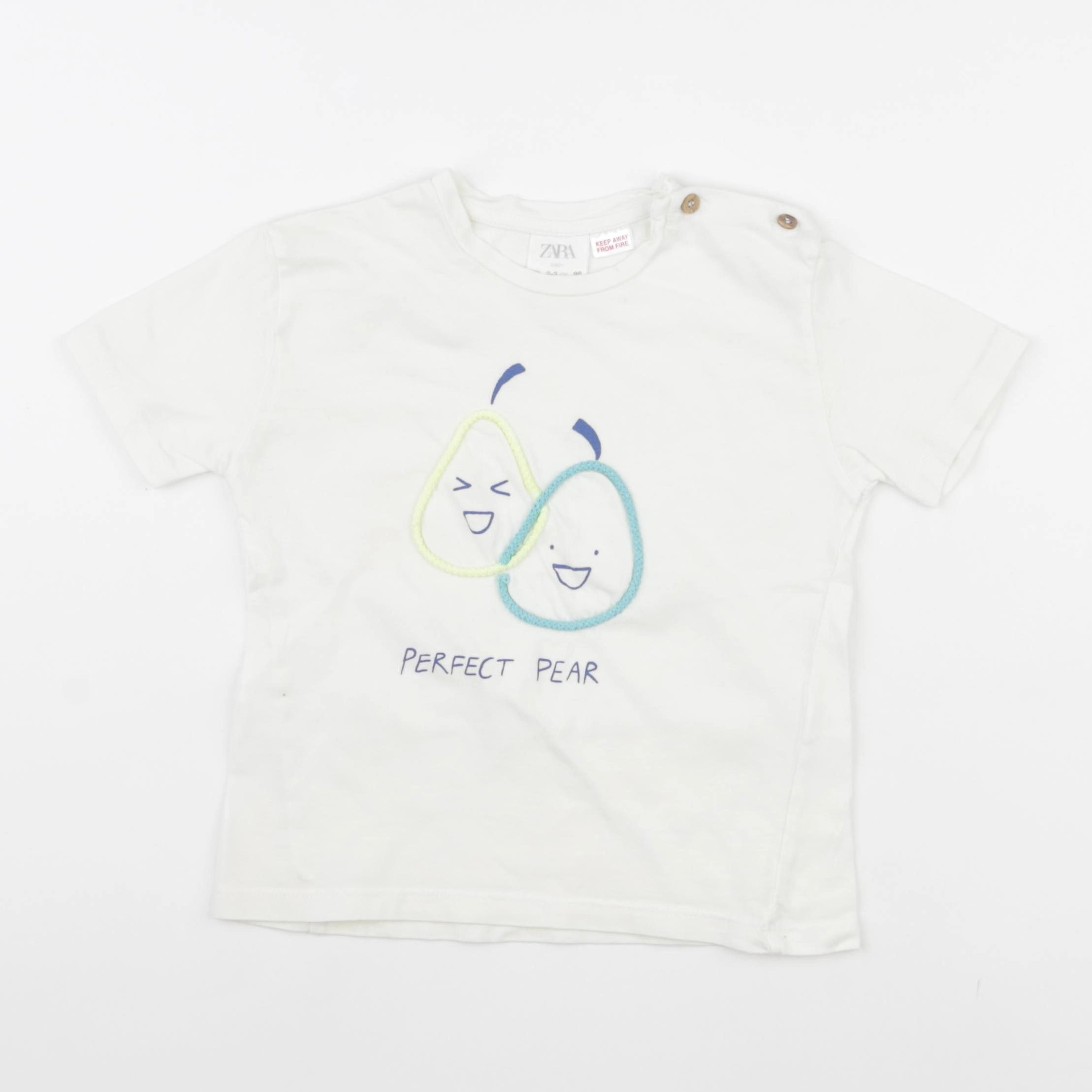 Zara - tee-shirt blanc - 2/3 ans