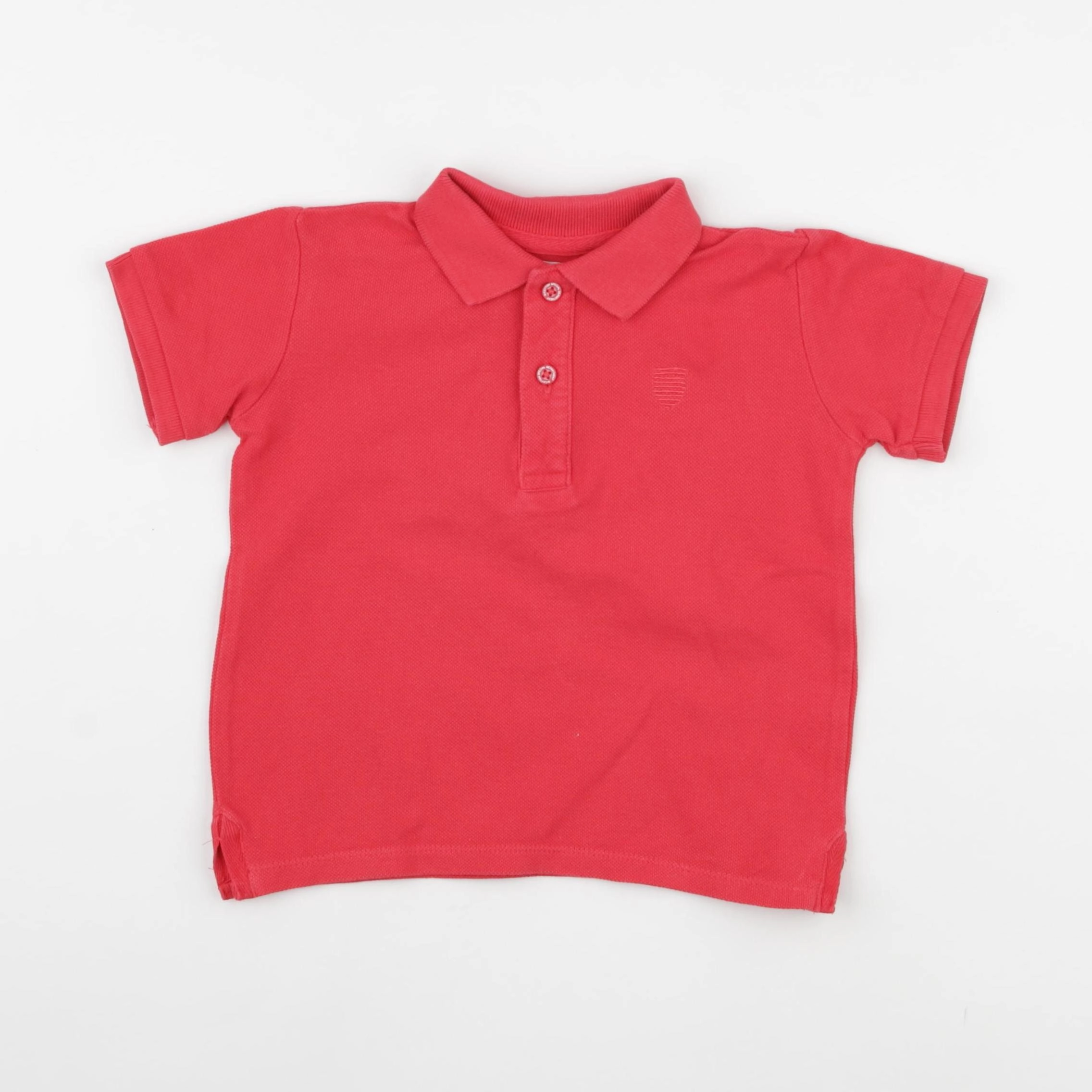 Zara - polo rouge - 2/3 ans