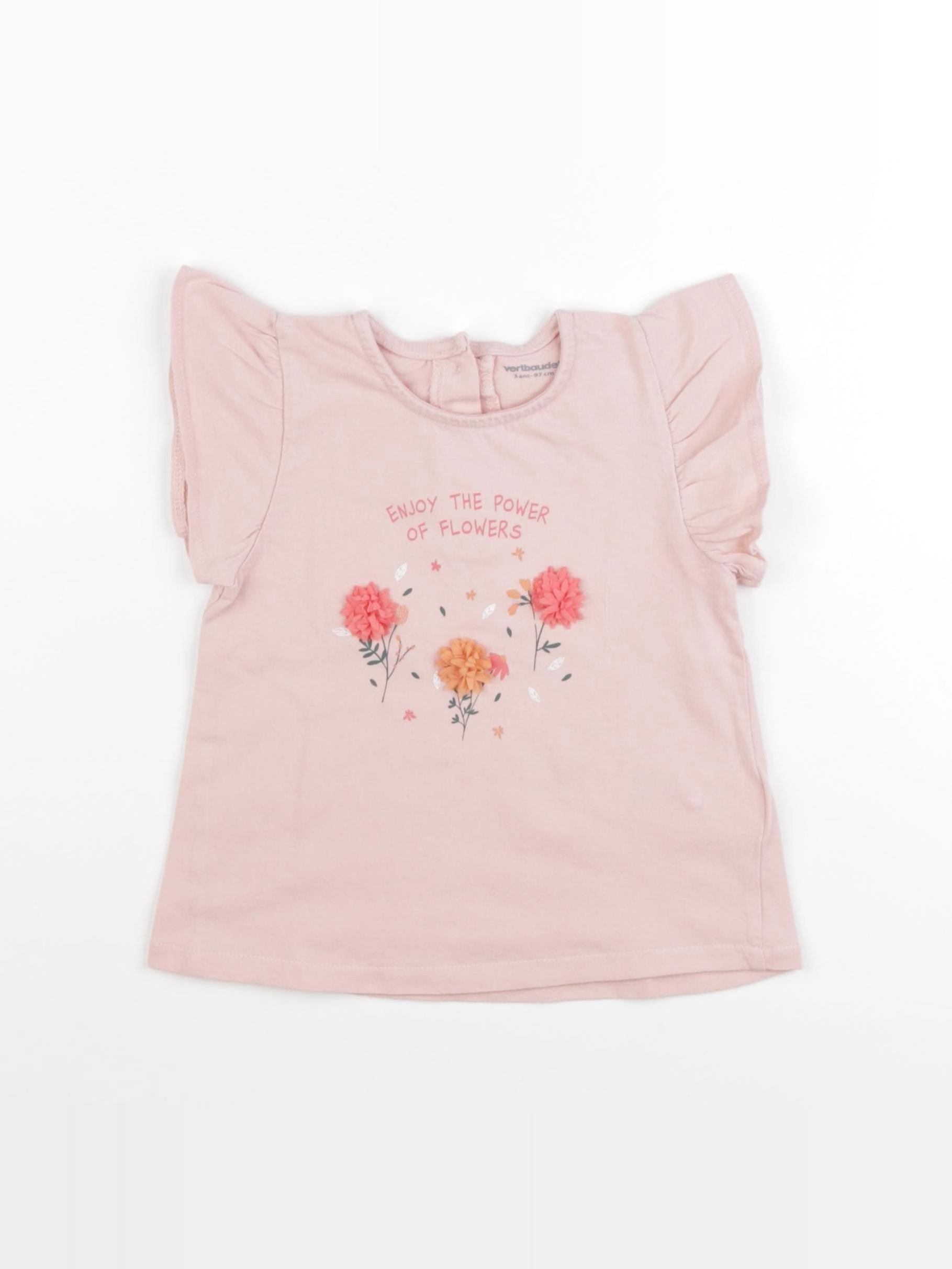 Vertbaudet - tee-shirt rose - 3 ans