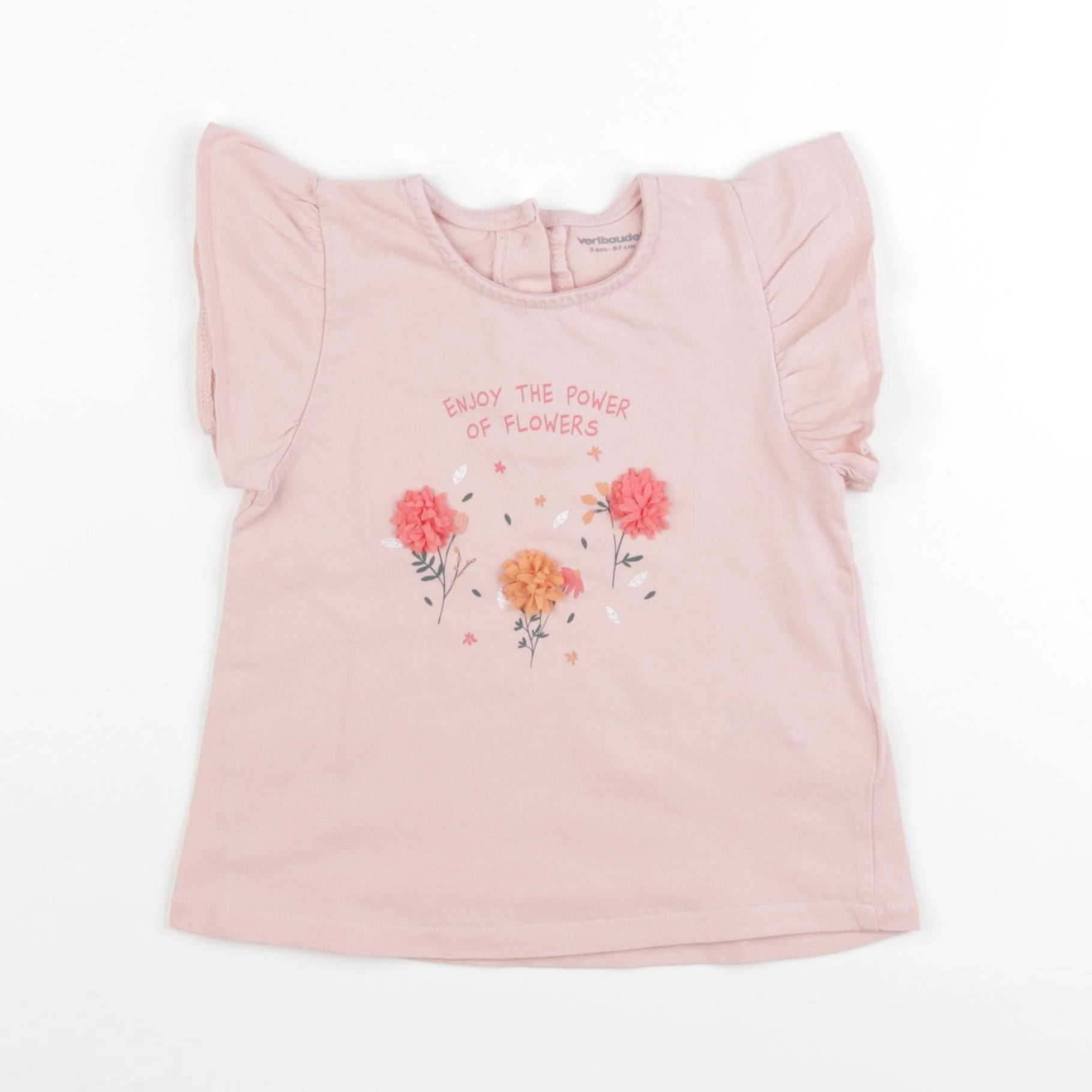 Vertbaudet - tee-shirt rose - 3 ans