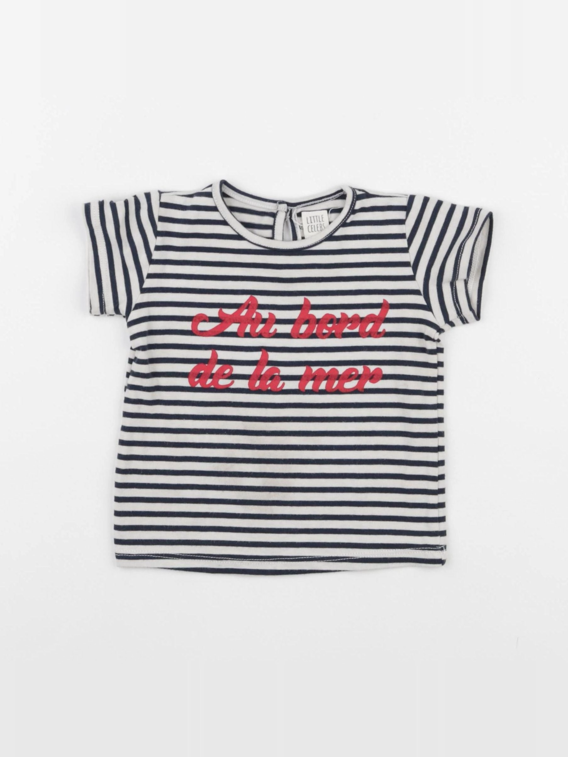 Little Celebs - tee-shirt blanc, bleu - 12 mois