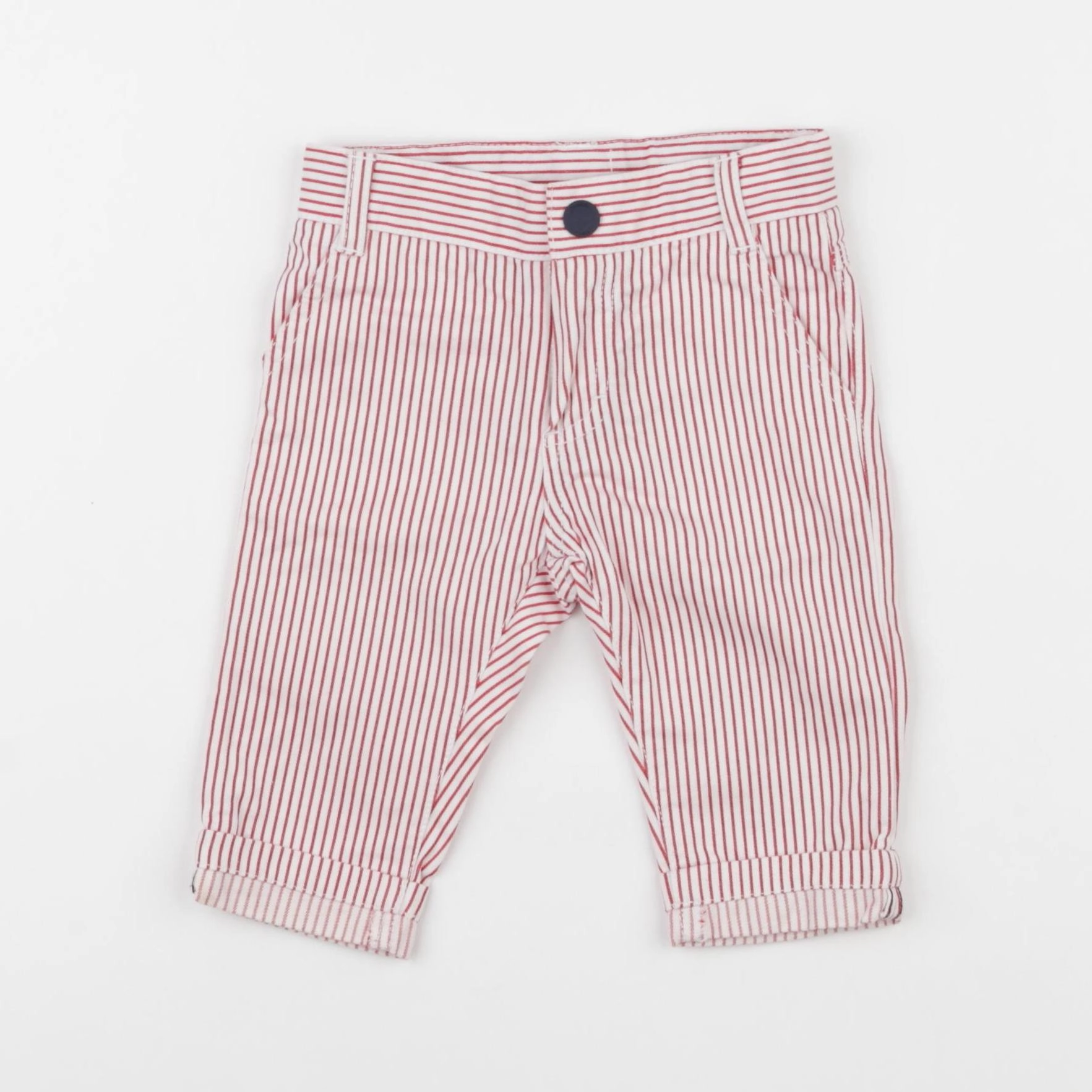 Jacadi - pantalon blanc, rouge - 6 mois
