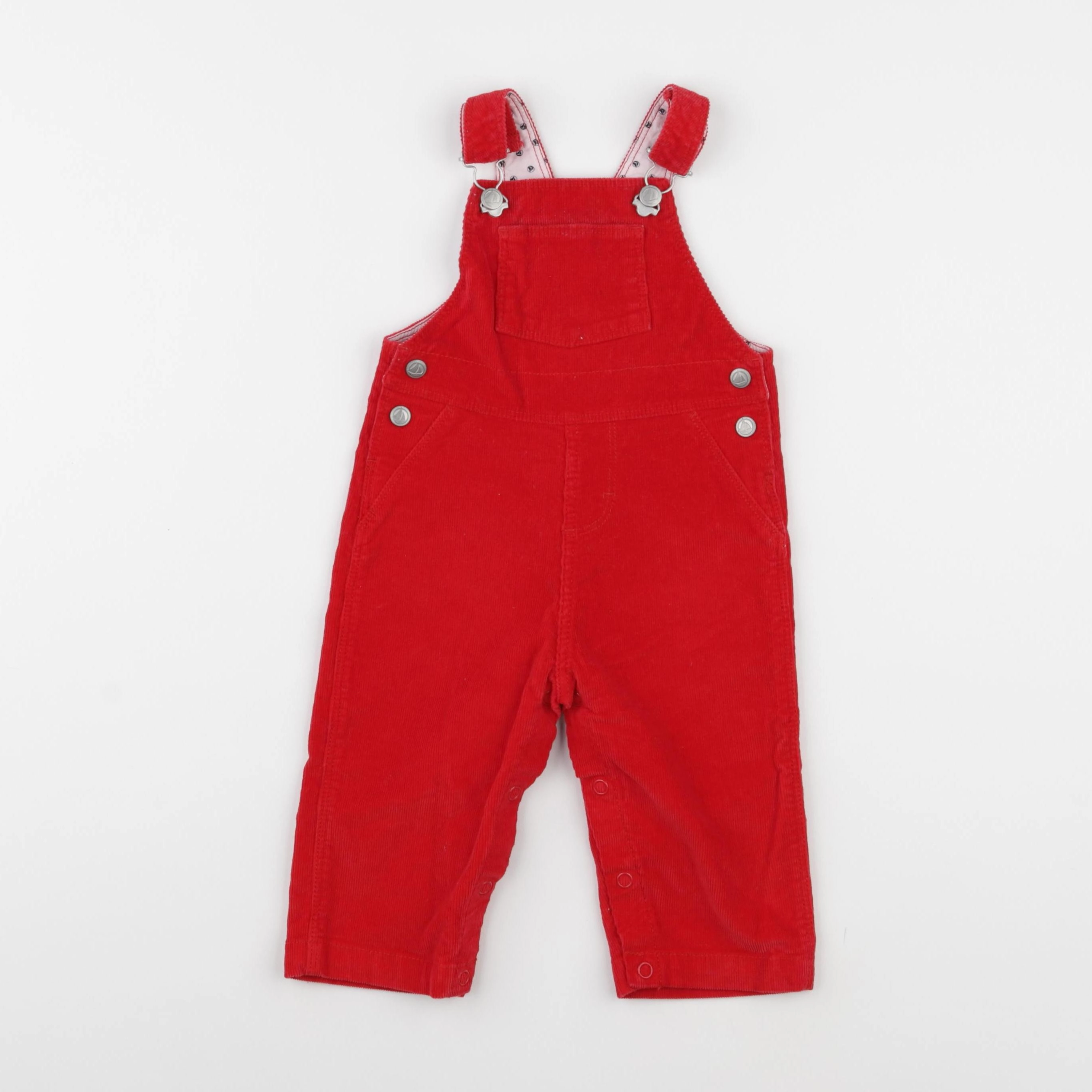 Petit Bateau - salopette rouge - 6 mois