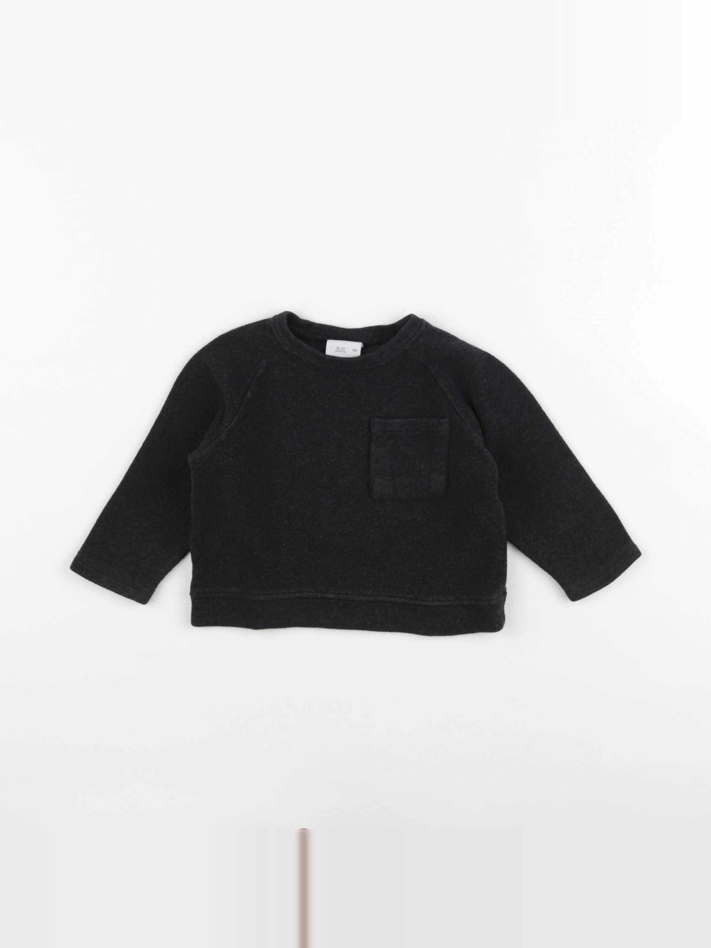 Zara - pull noir - 9/12 mois