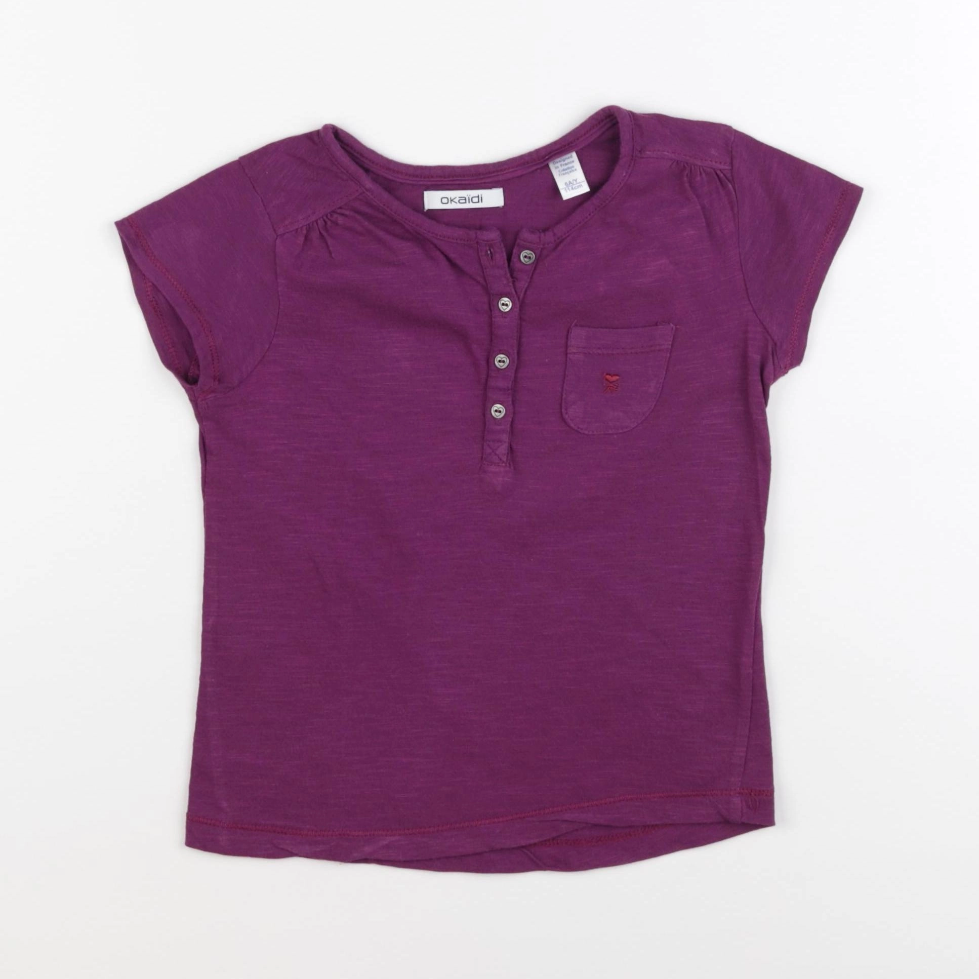 Okaidi - tee-shirt violet - 6 ans