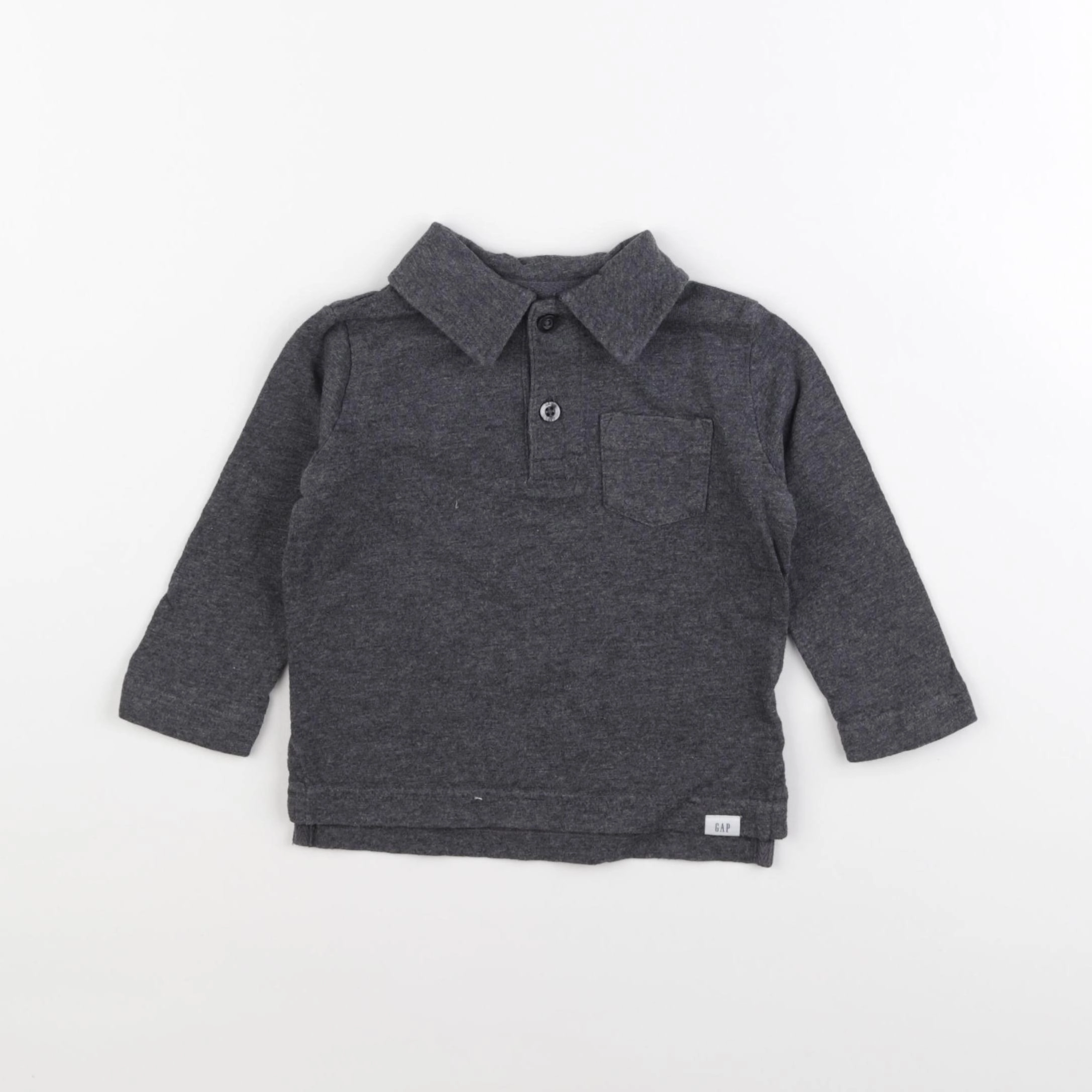 GAP - polo gris - 12/18 mois