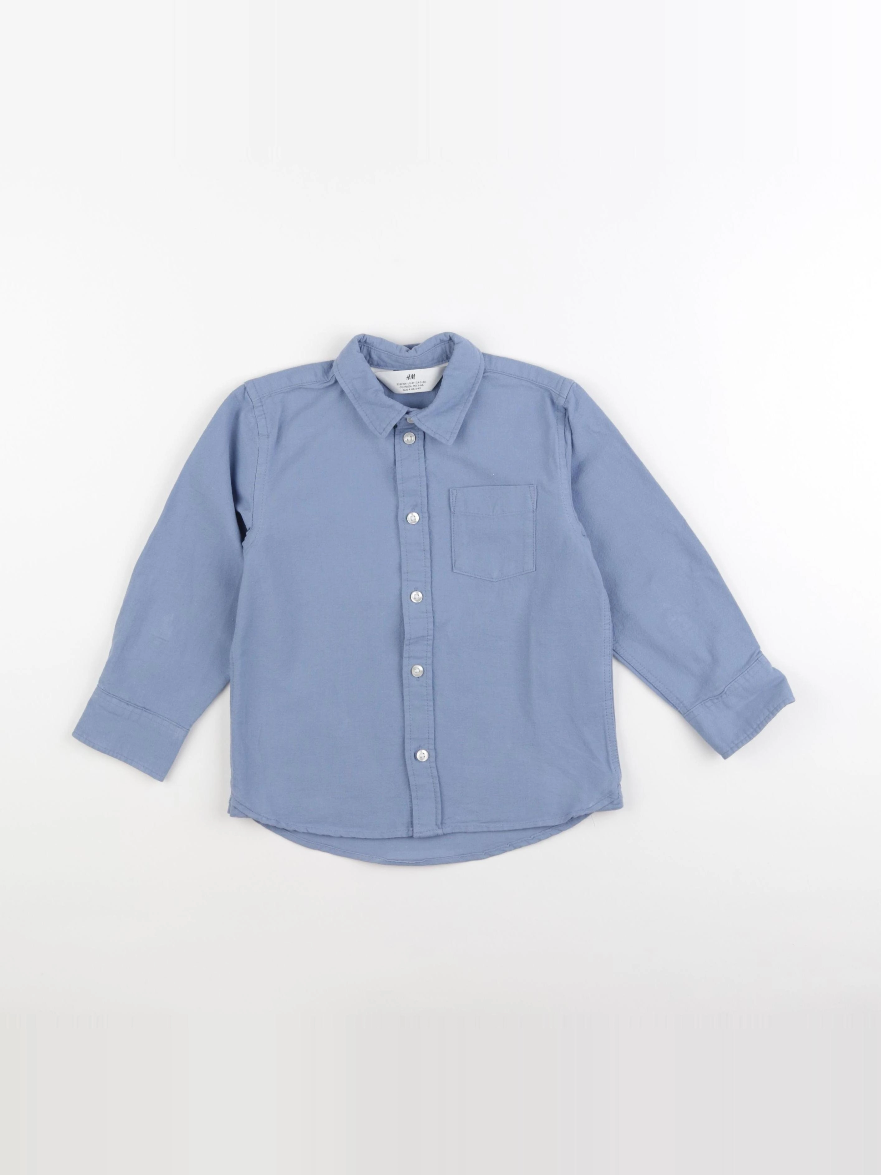 H&M - chemise bleu - 3/4 ans