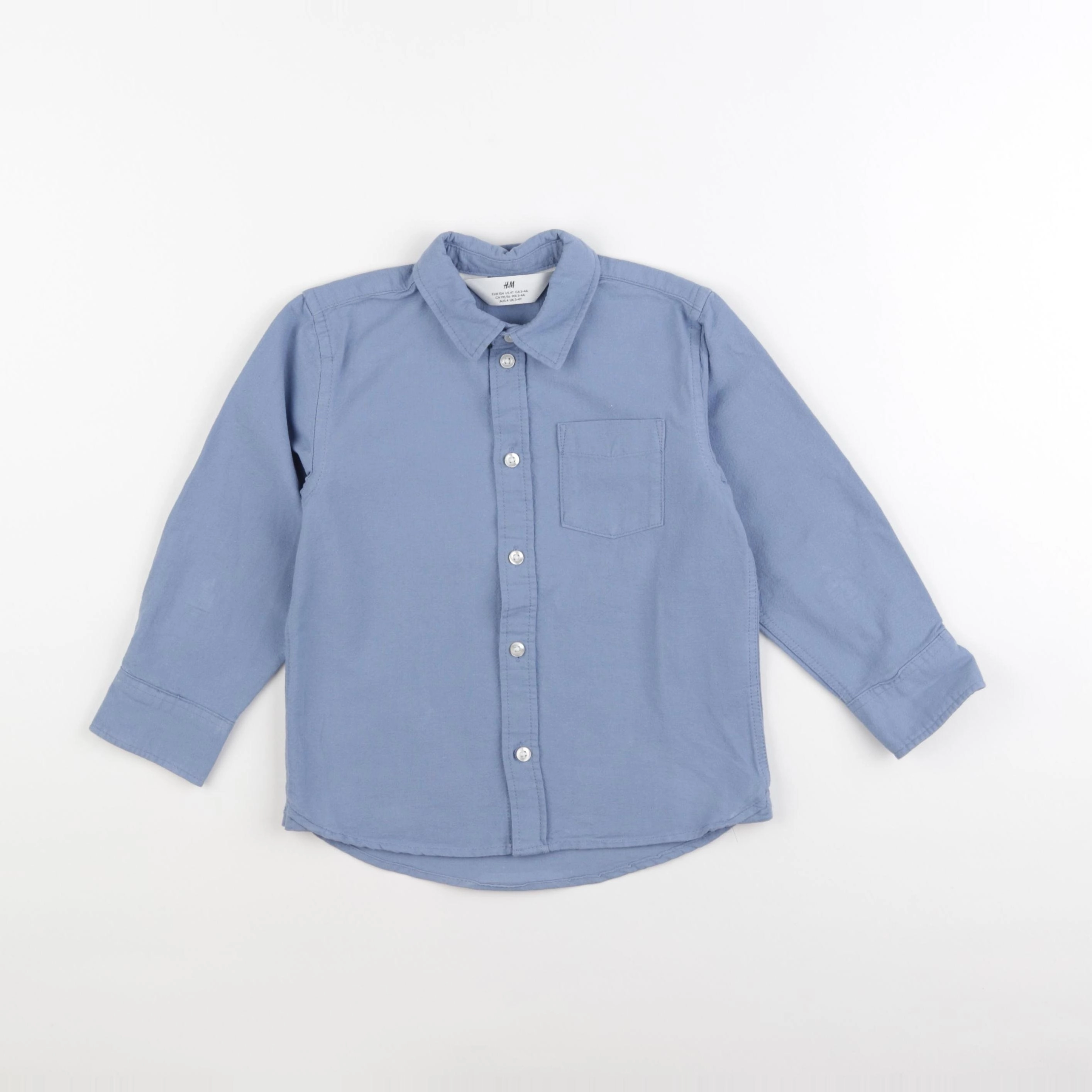 H&M - chemise bleu - 3/4 ans