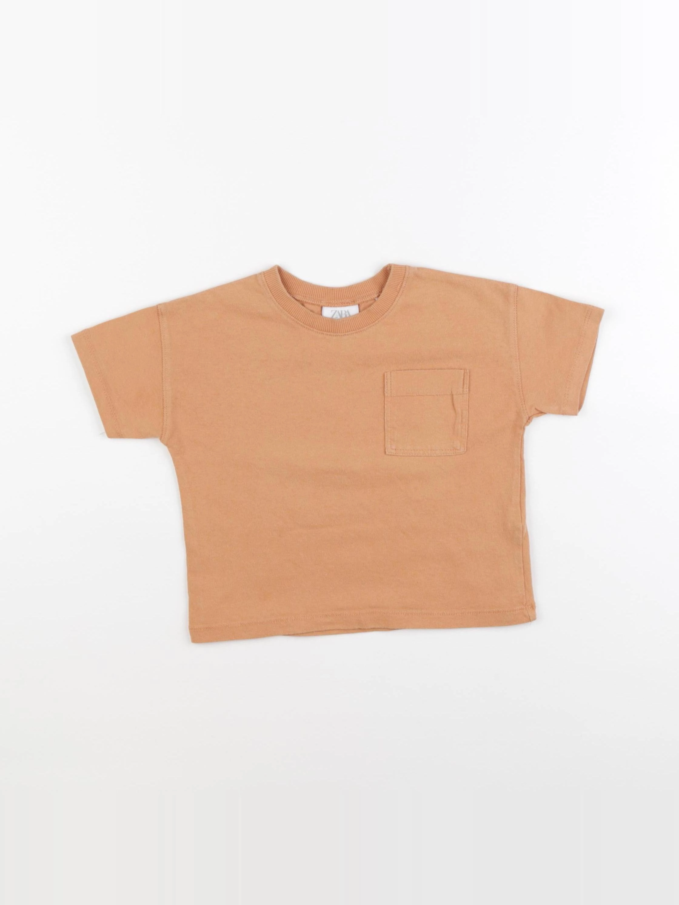 Zara - tee-shirt orange - 9/12 mois