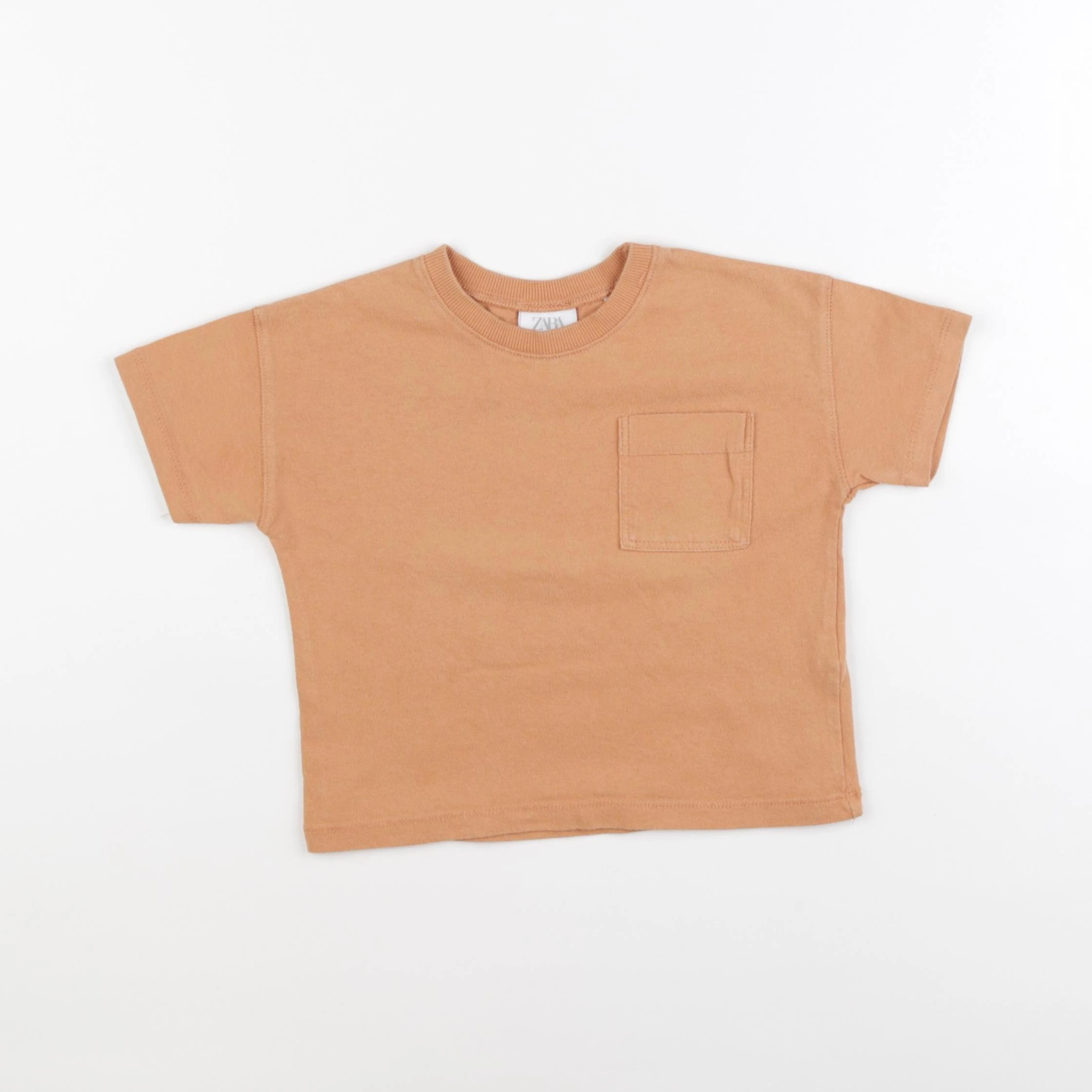 Zara - tee-shirt orange - 9/12 mois