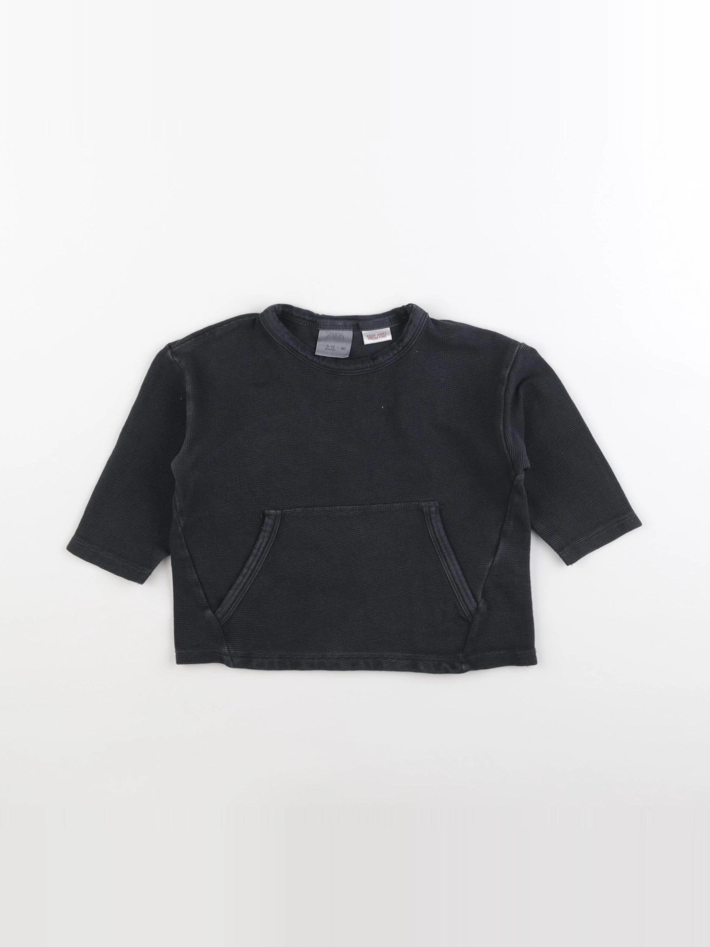 Zara - tee-shirt noir - 9/12 mois