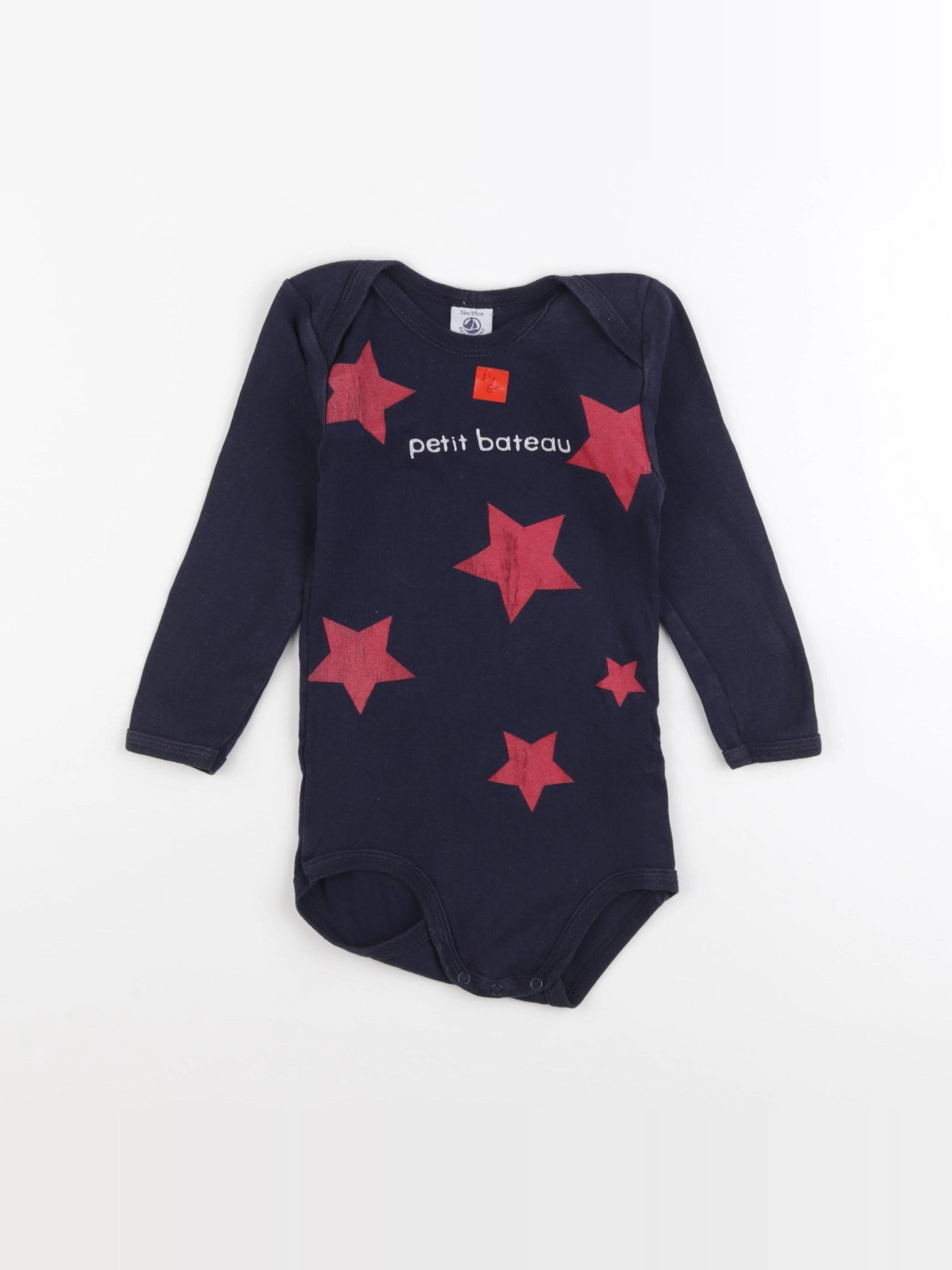 Petit Bateau - body bleu - 36 mois