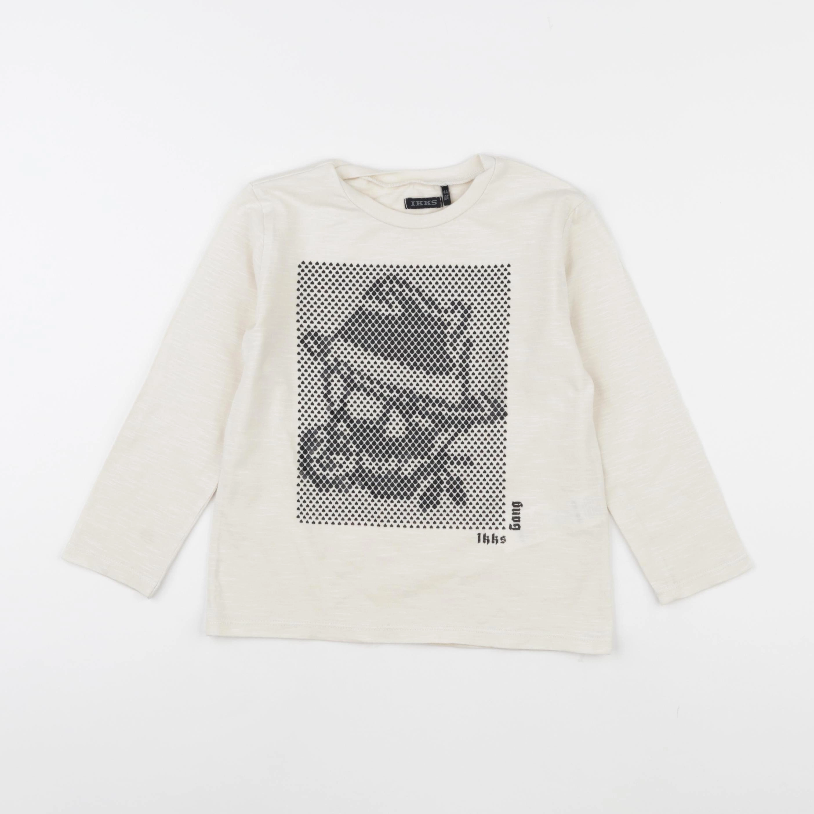 IKKS - tee-shirt beige - 4 ans