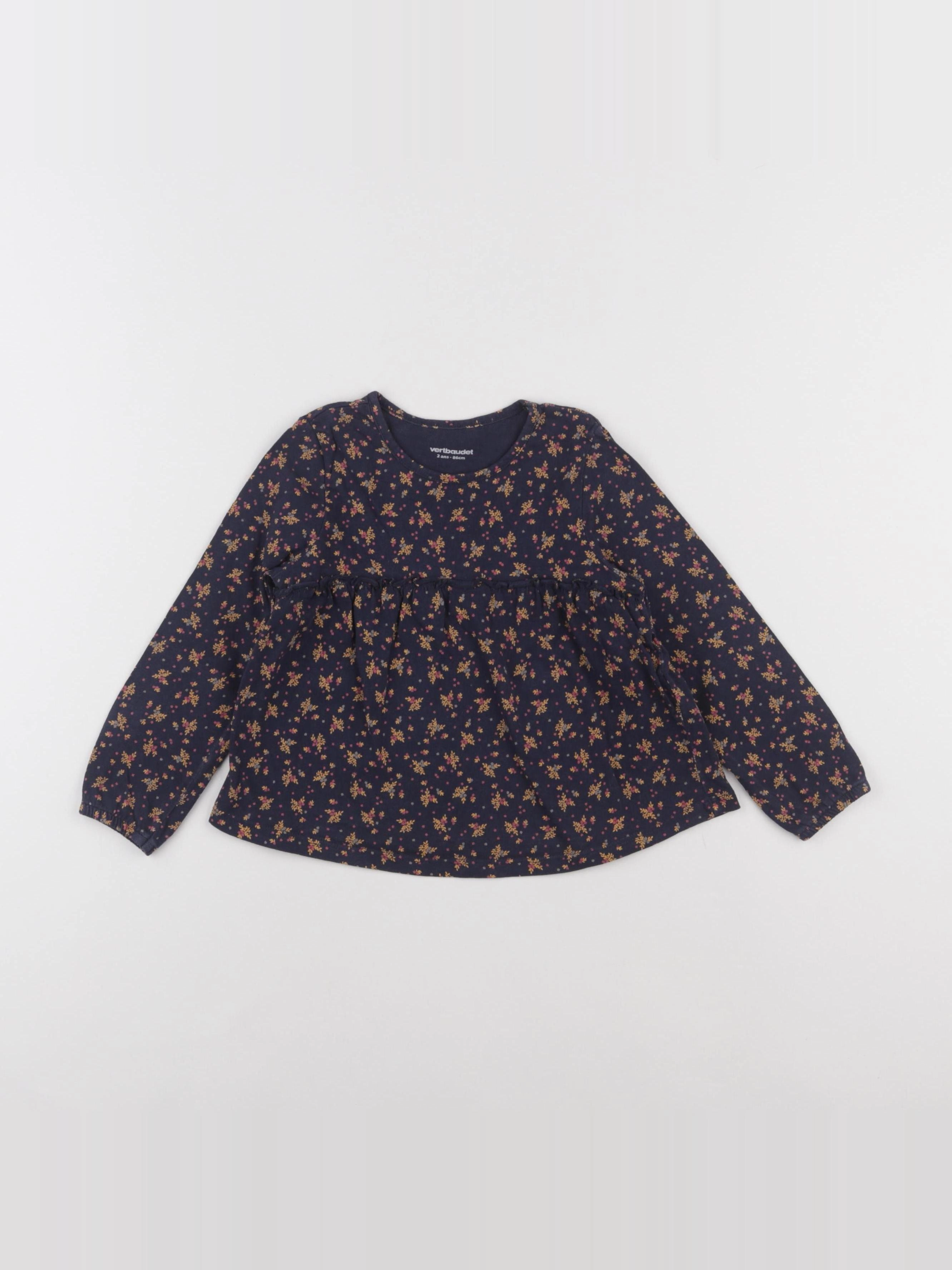 Vertbaudet - tee-shirt bleu - 2 ans