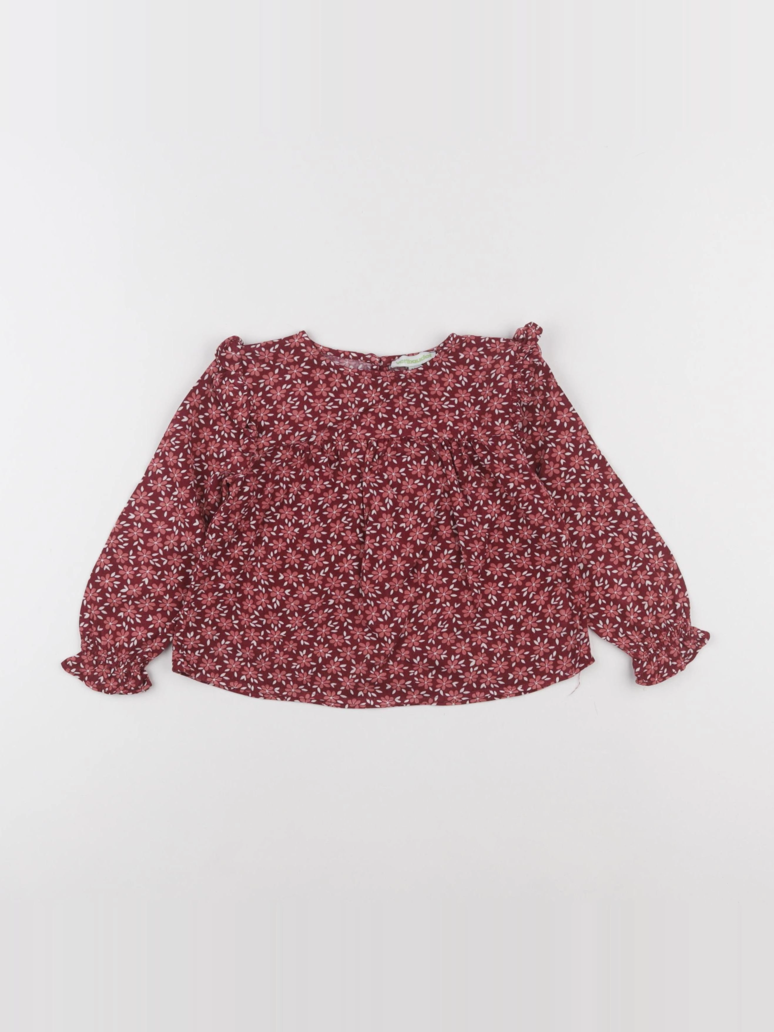 Vertbaudet - blouse rouge - 3 ans