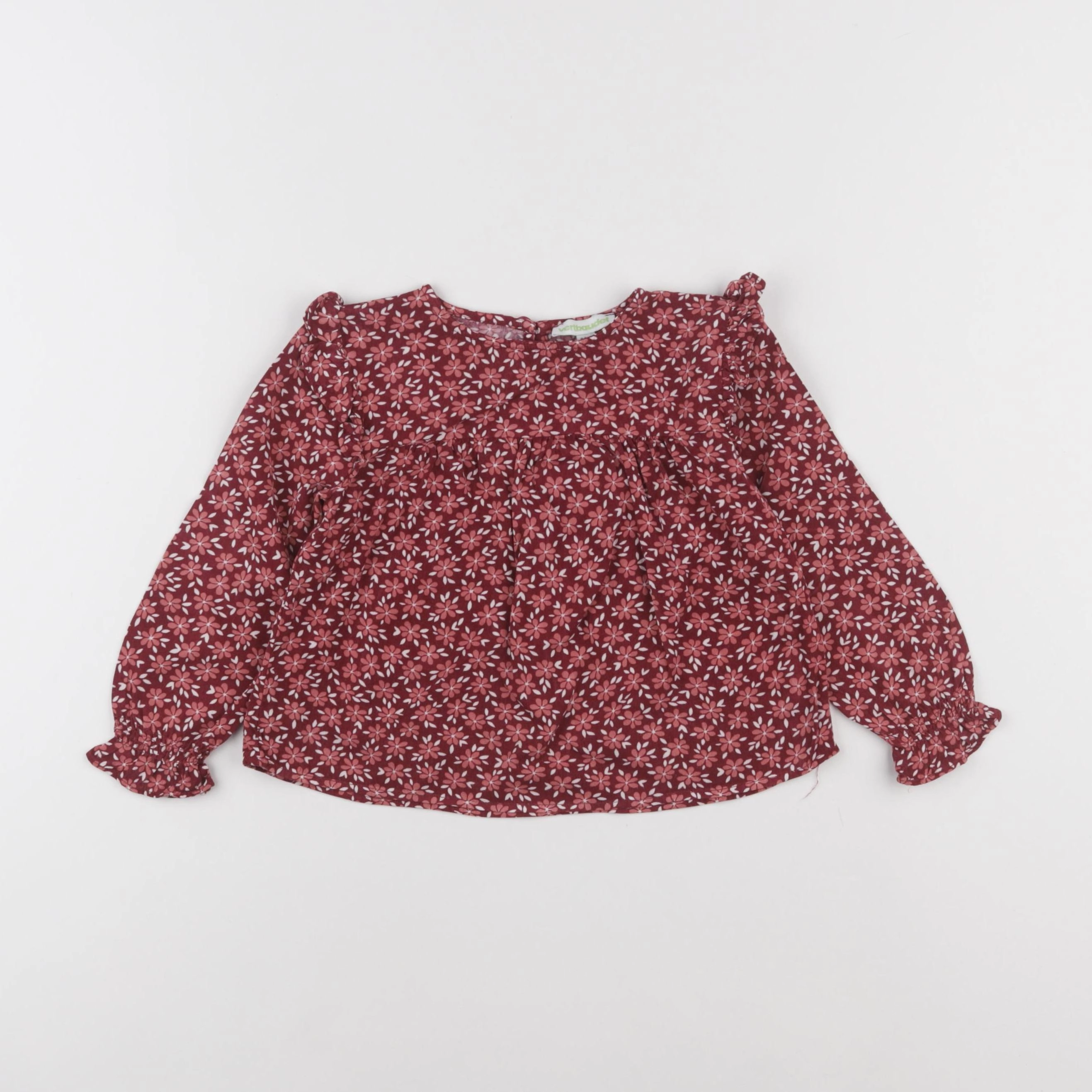 Vertbaudet - blouse rouge - 3 ans