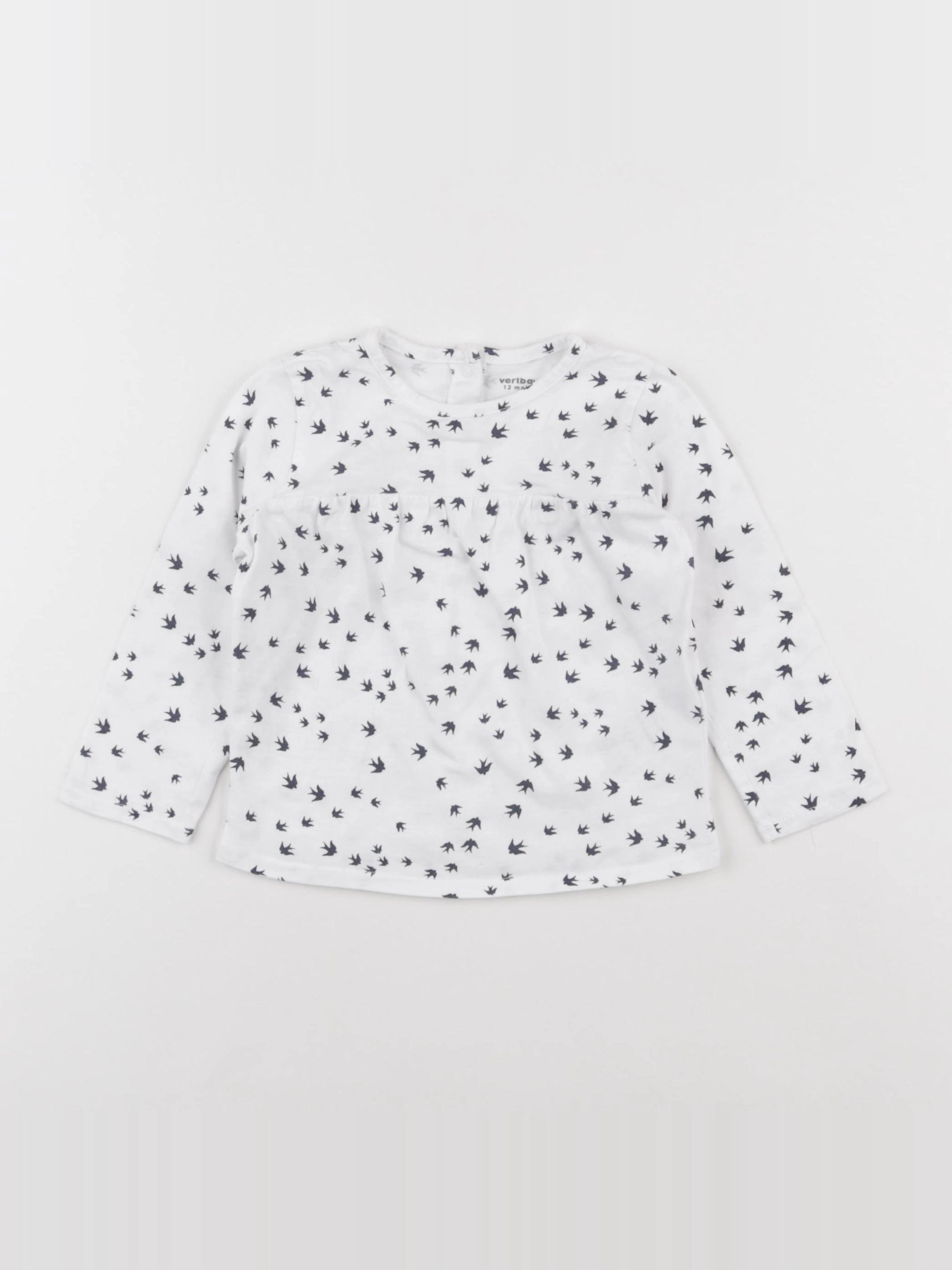 Vertbaudet - tee-shirt blanc - 12 mois