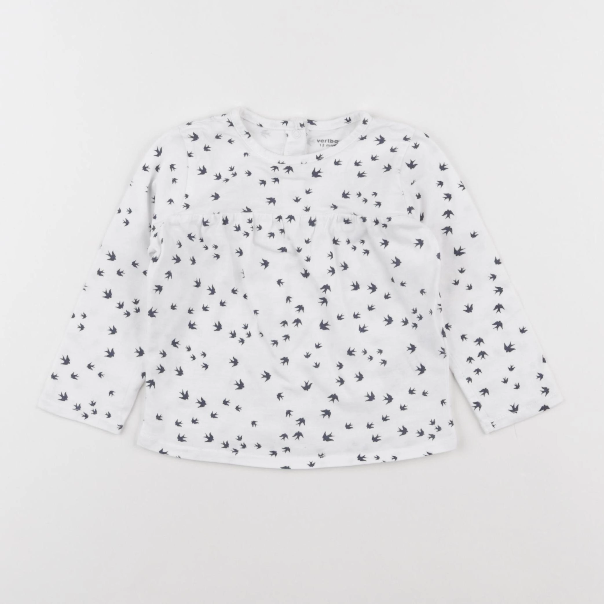 Vertbaudet - tee-shirt blanc - 12 mois