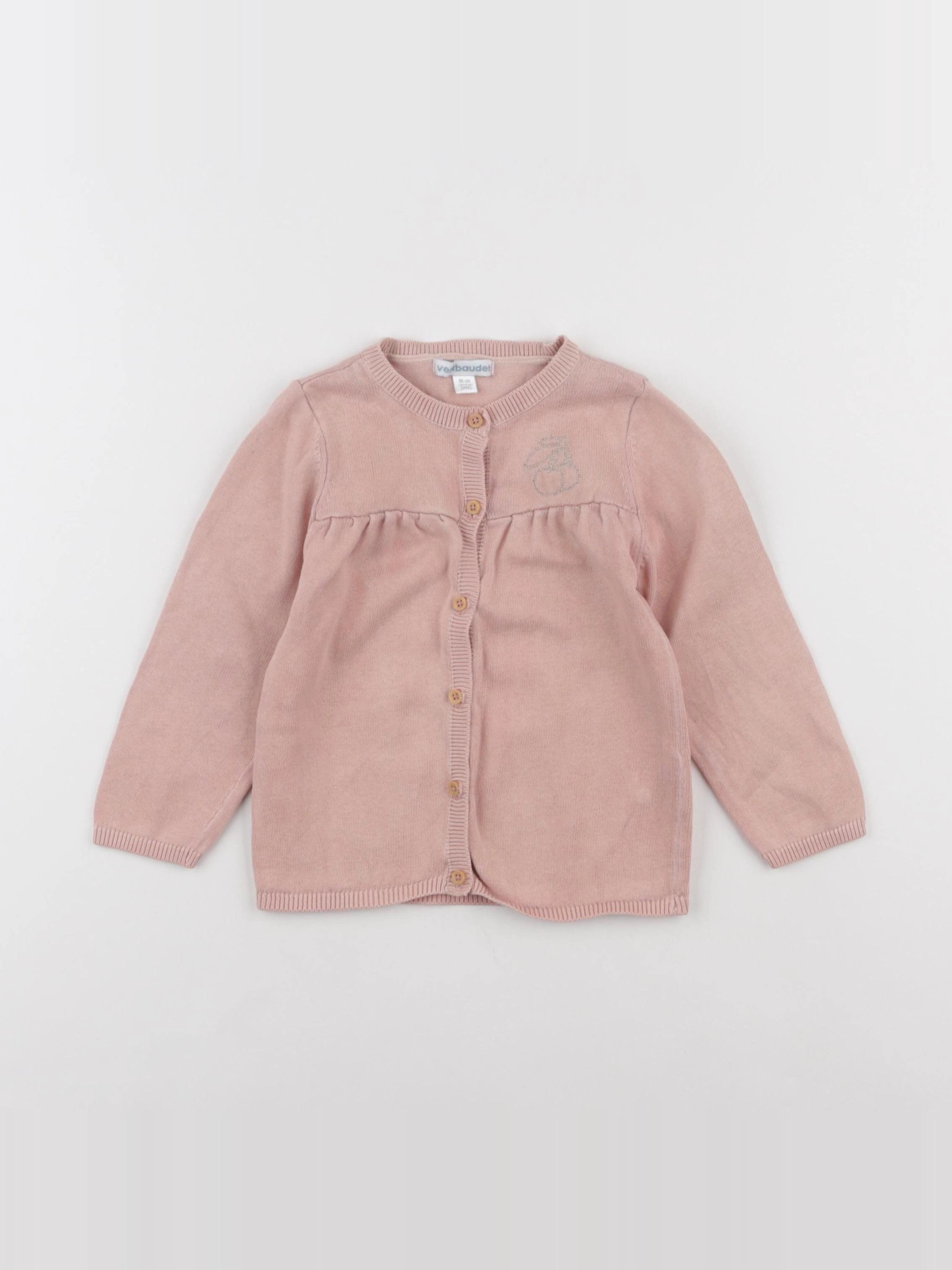 Vertbaudet - gilet rose - 2 ans