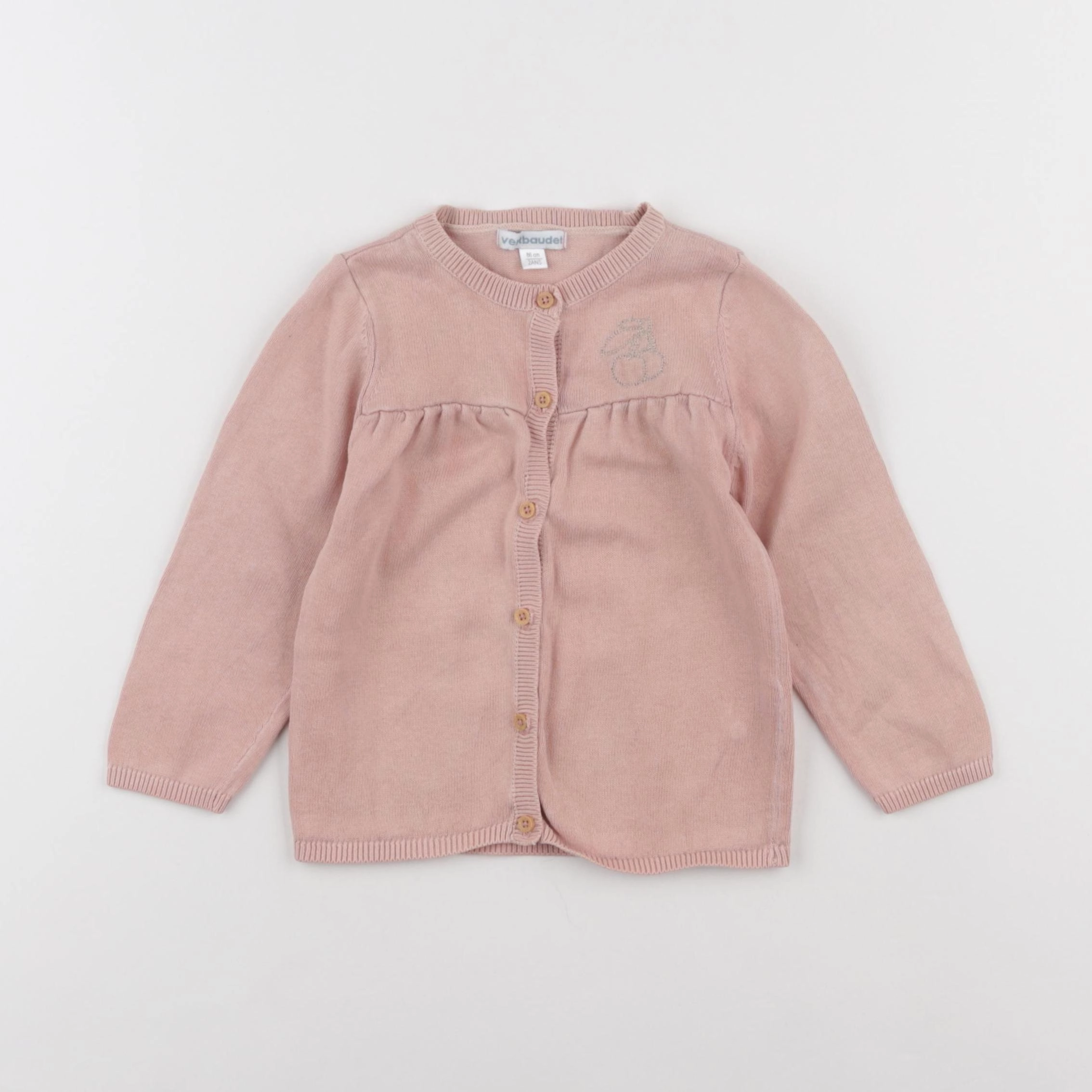 Vertbaudet - gilet rose - 2 ans