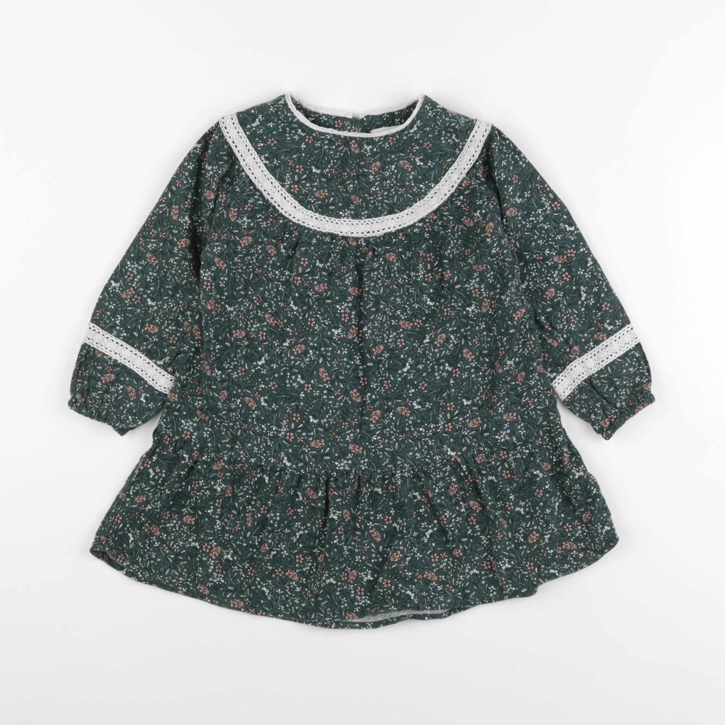 Vertbaudet - robe vert - 3 ans
