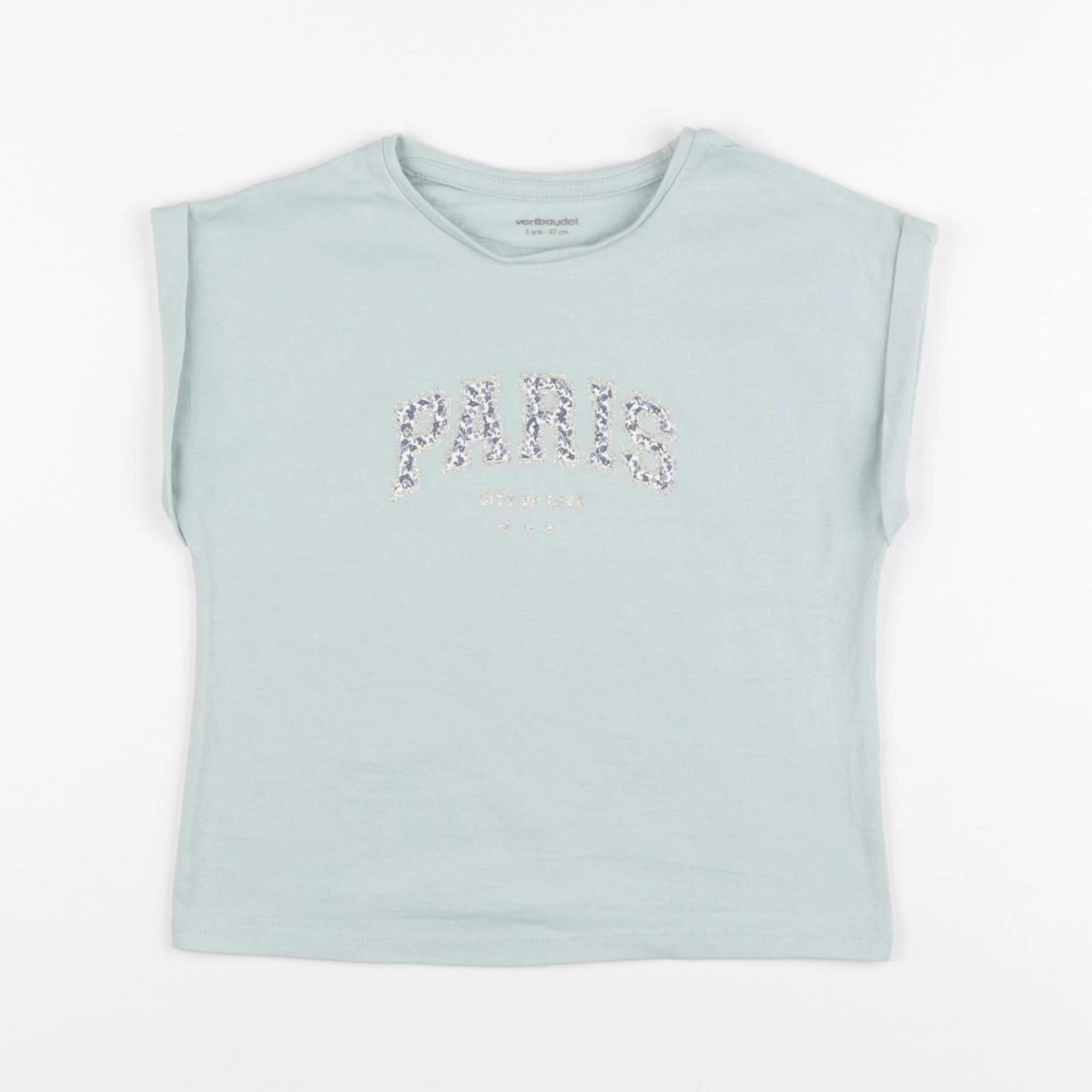 Vertbaudet - tee-shirt bleu - 3 ans