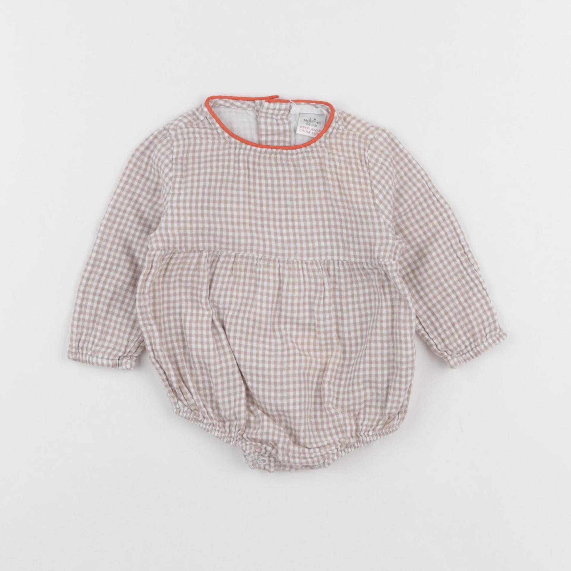 Zara - combinaison marron - 3/6 mois