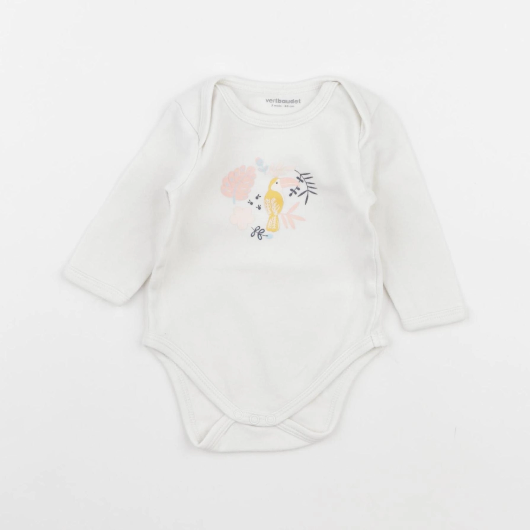 Vertbaudet - body blanc - 3 mois
