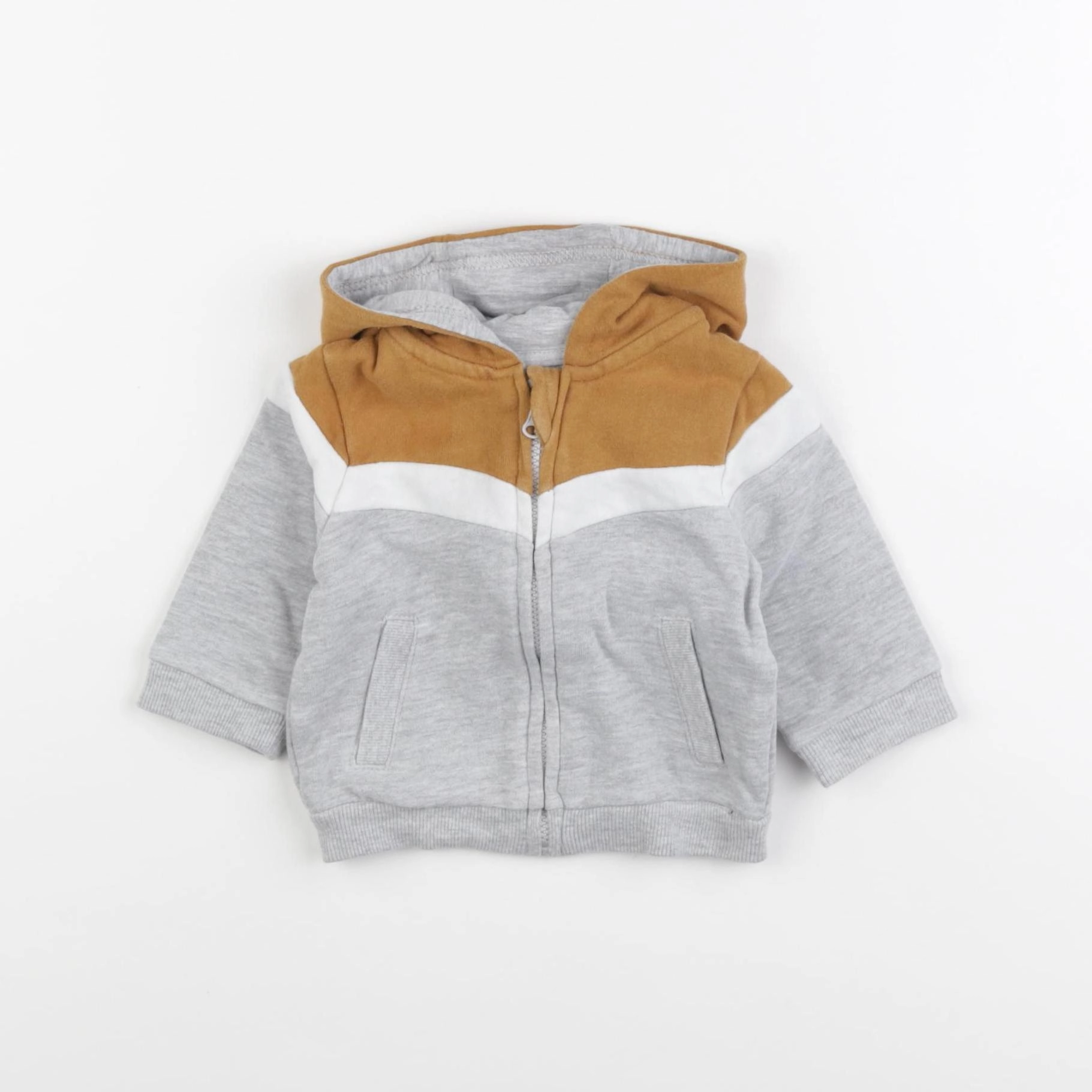 Vertbaudet - sweat gris - 3 mois