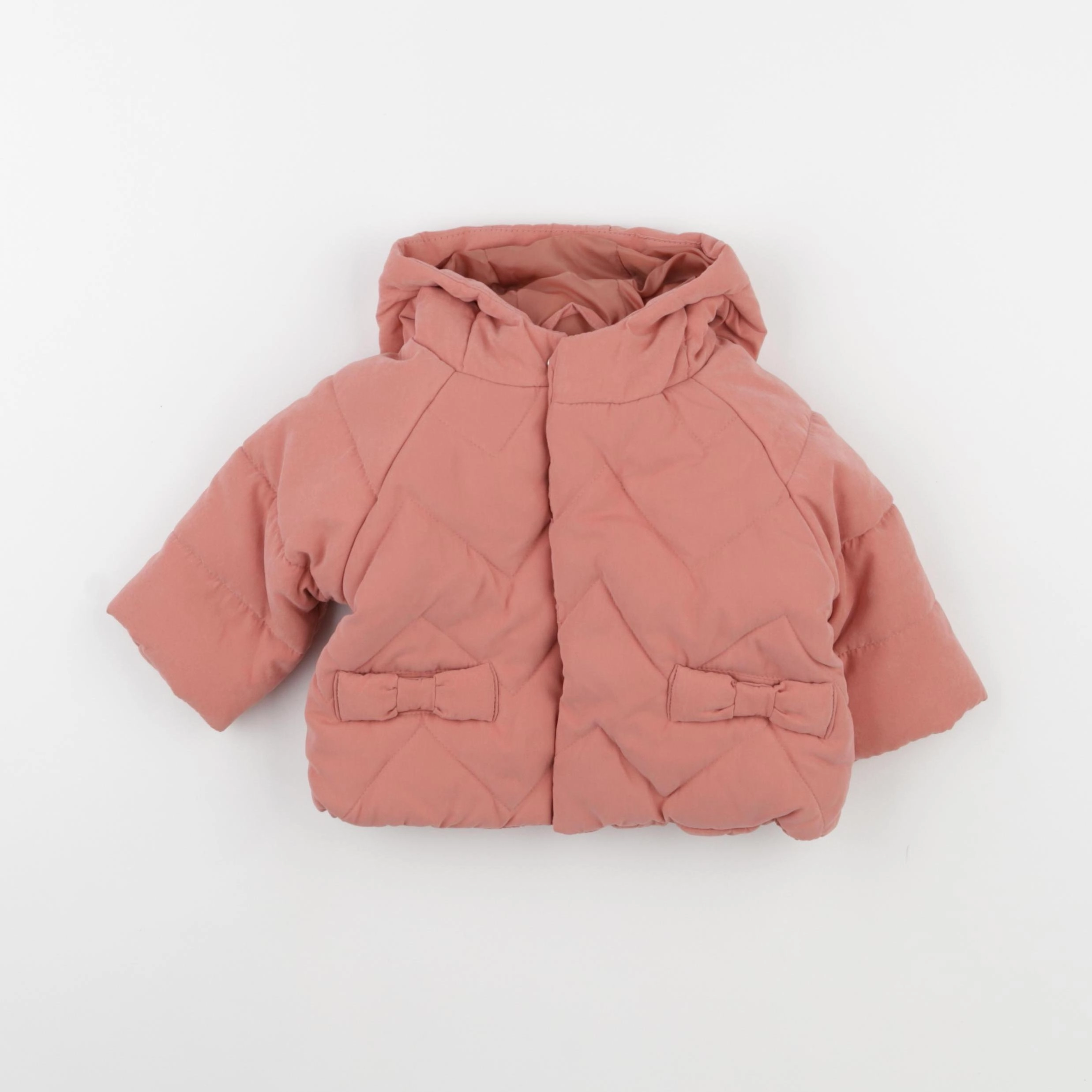 Vertbaudet - manteau doublure amovible rose - 3 mois